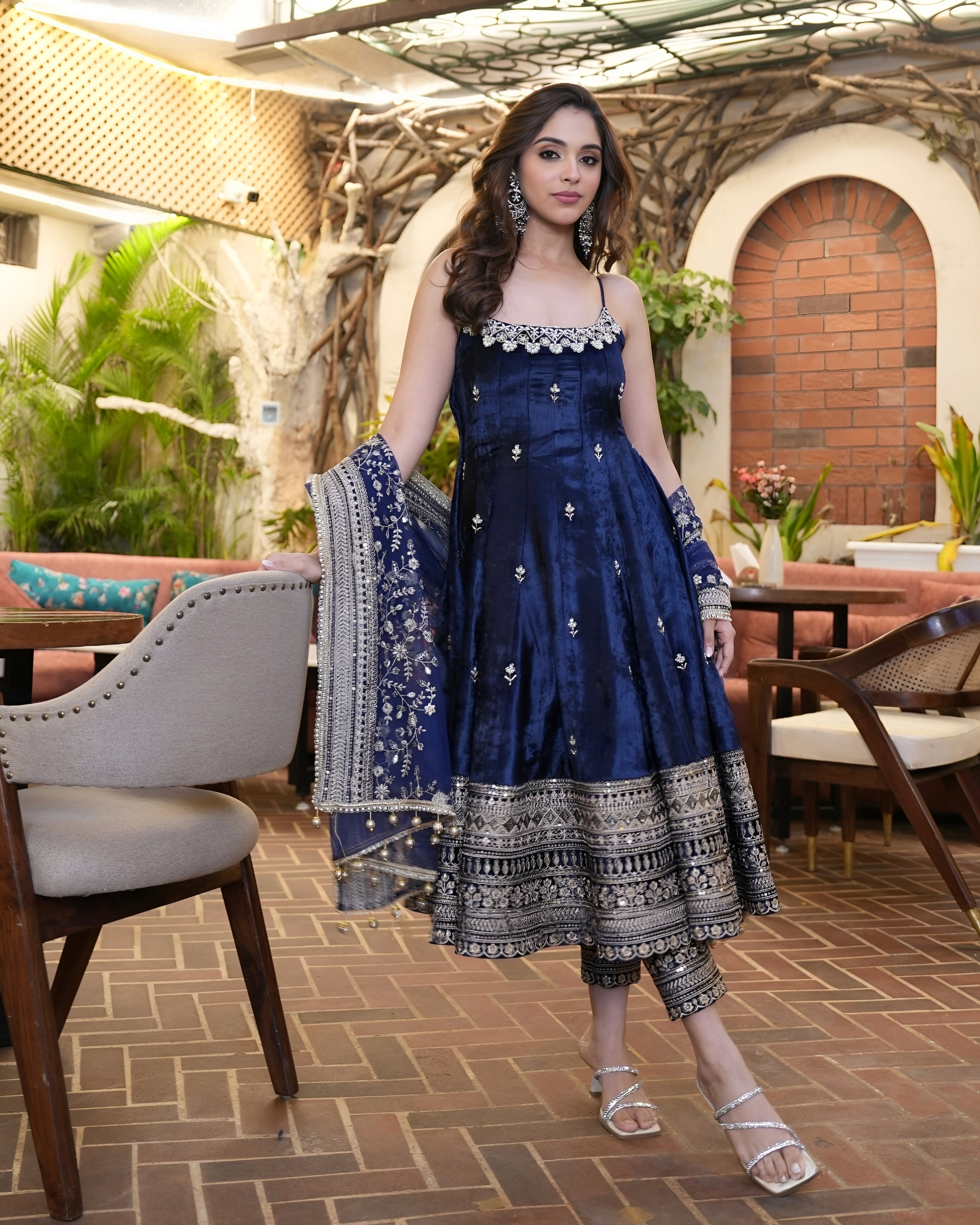 Eloriya Alveera Premium Quality Anarkali Suit Set With Color - MAROON | Eloriya India