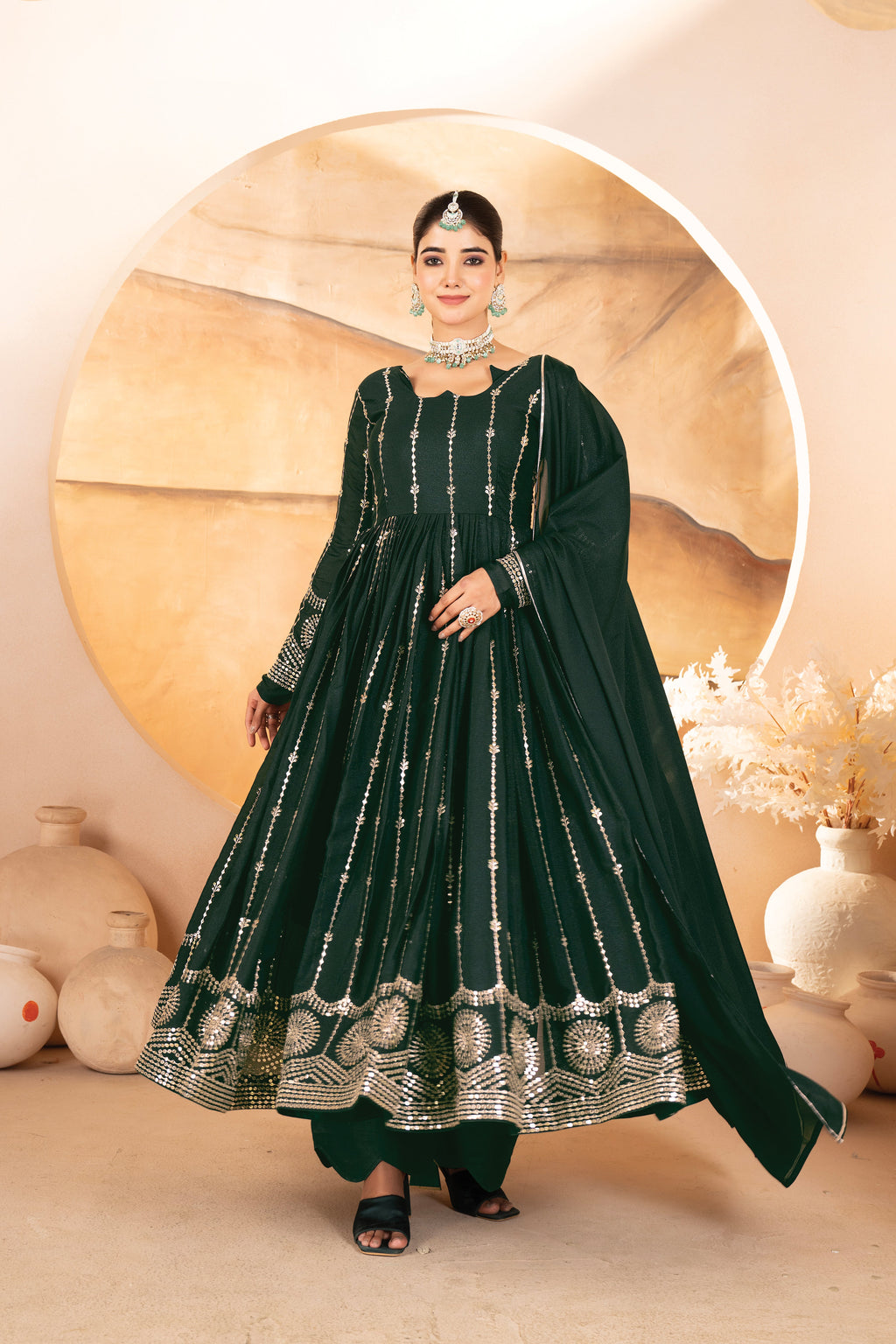 Eloriya Gauri's New Trendy Anarkali Suit Set - S [36] | Eloriya India