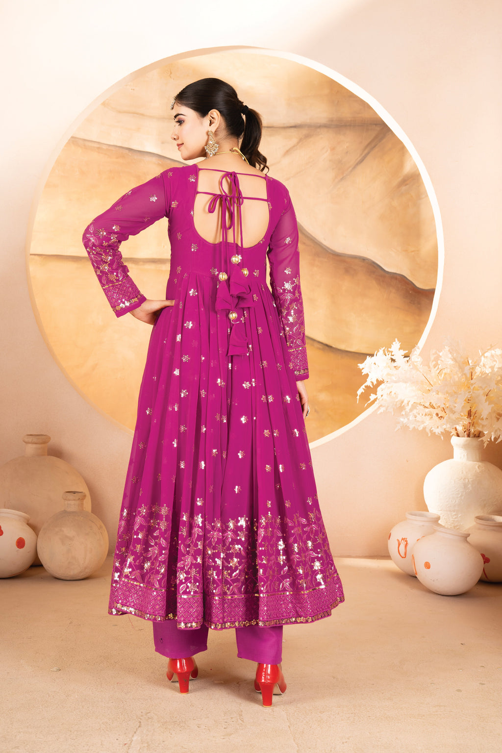 Eloriya Josie's Trendy Anarkali Suit Set - 2XL [44] | Eloriya India