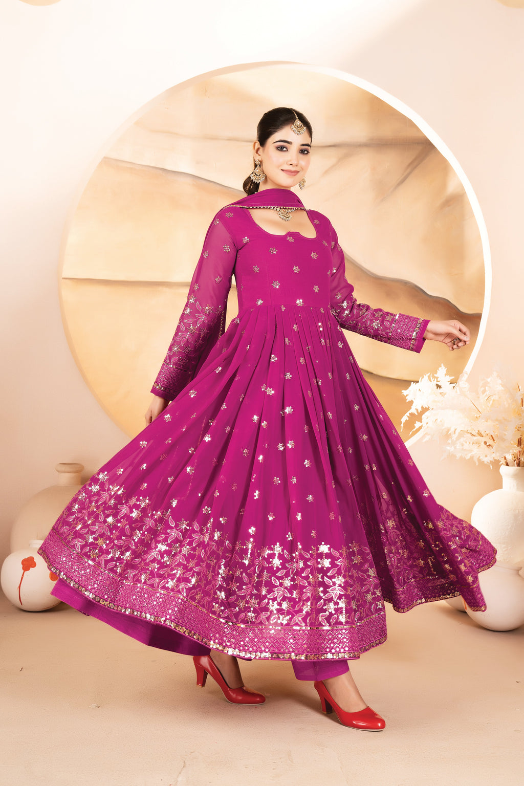 Eloriya Josie's Trendy Anarkali Suit Set - 3XL [46] | Eloriya India