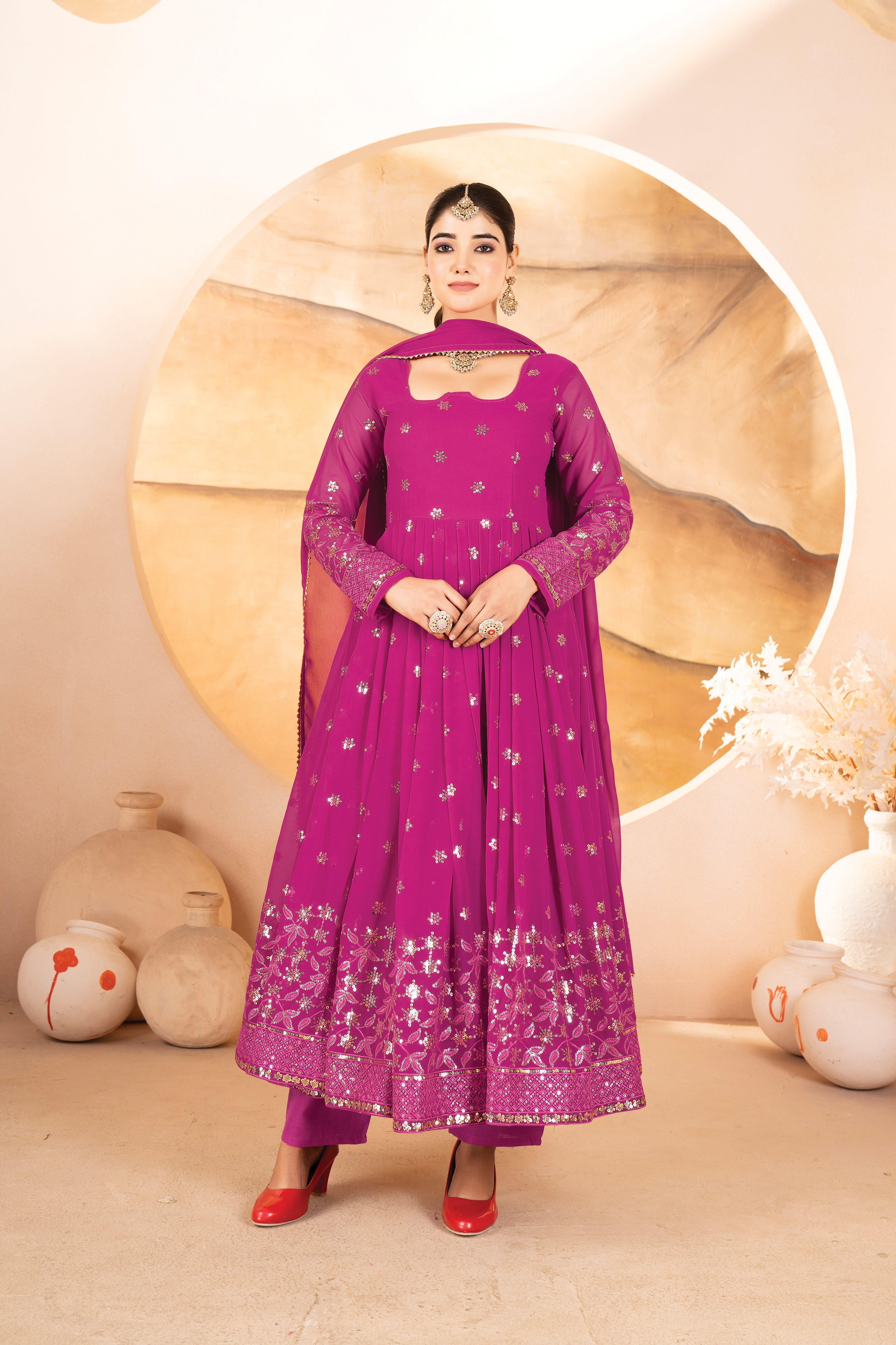 Eloriya Josie's Trendy Anarkali Suit Set - S [36] | Eloriya India