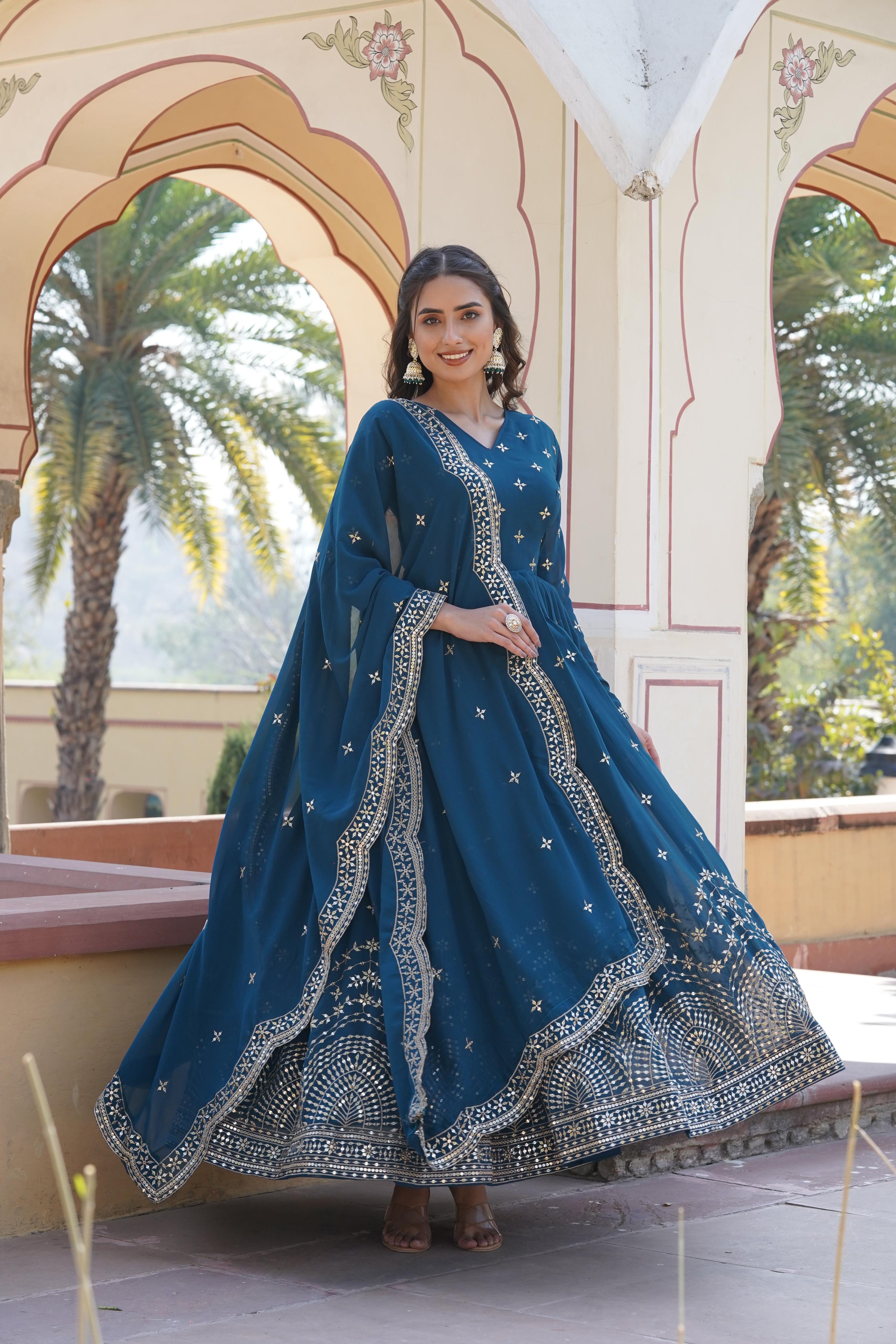 Eloriya Fenny's Premium Anarkali Suit Set - L(40) | Eloriya India