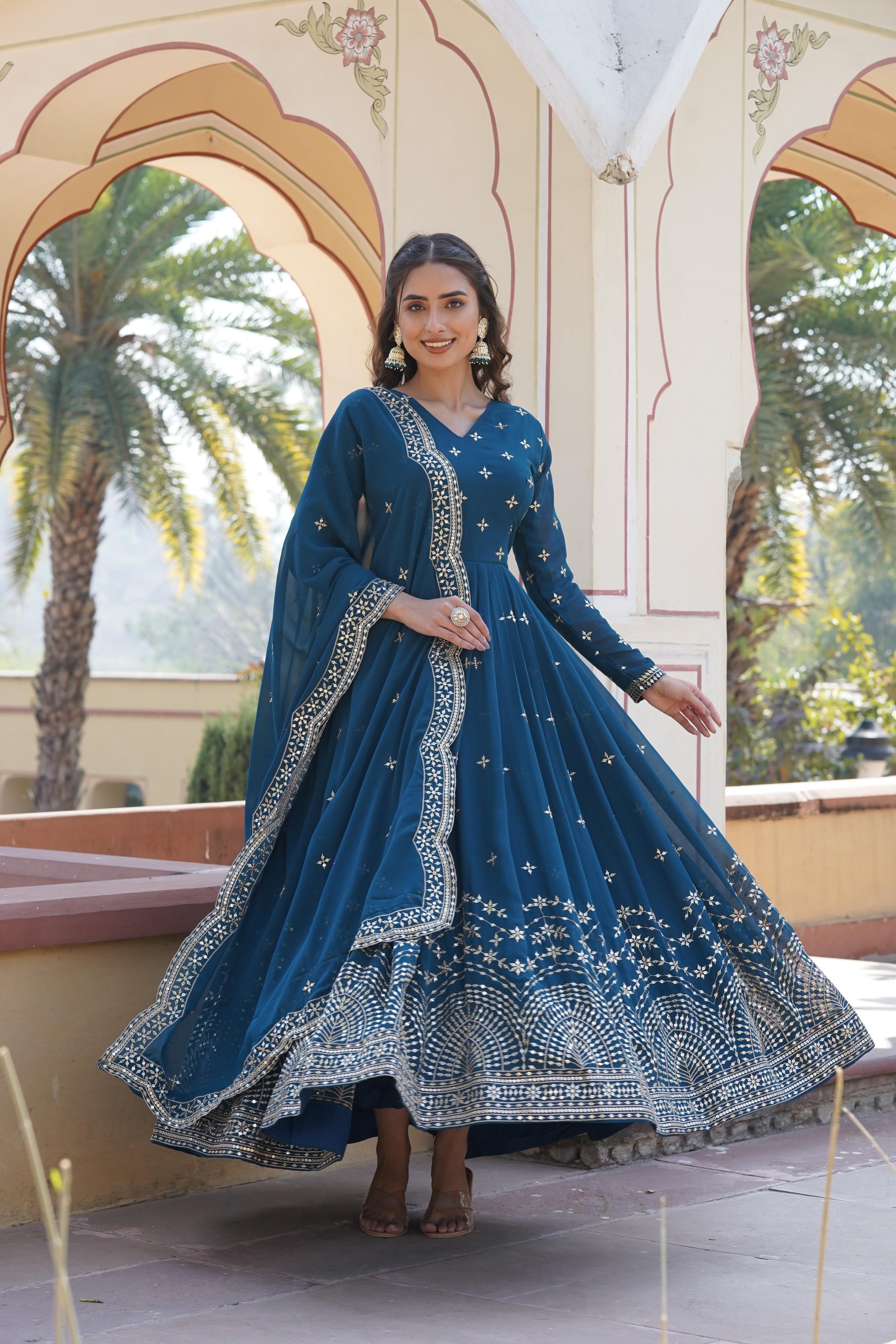 Eloriya Fenny's Premium Anarkali Suit Set - M(38) | Eloriya India