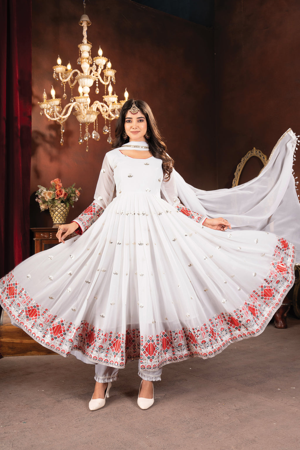 Eloriya Hazel's Anarkali Partywear Suit Set - L [40] | Eloriya India