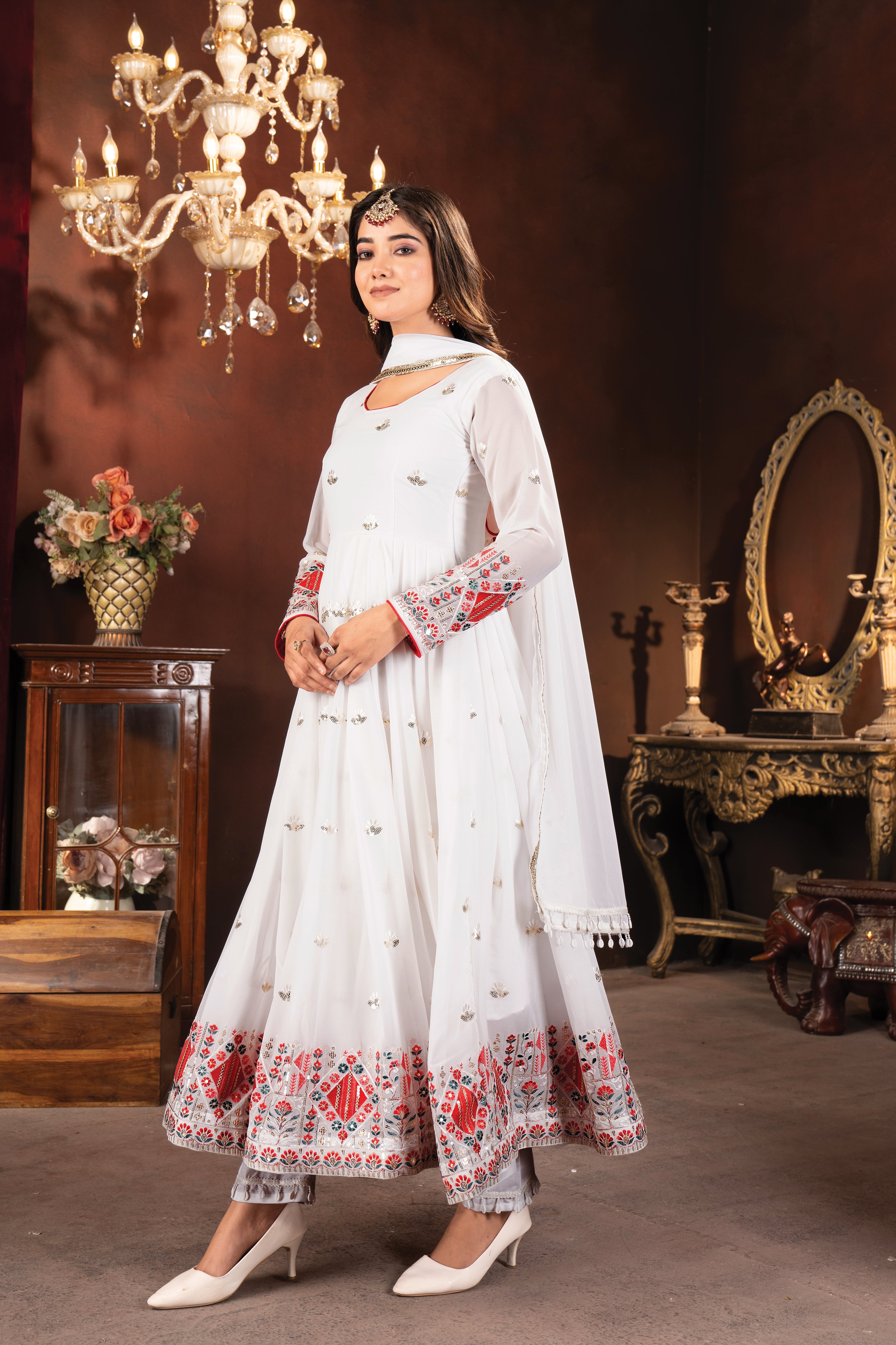 Eloriya Hazel's Anarkali Partywear Suit Set - 2XL [44] | Eloriya India