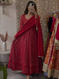 Eloriya Lakhnavi Embroidered Work Anarkali Suit Set - XS [34] | Eloriya India