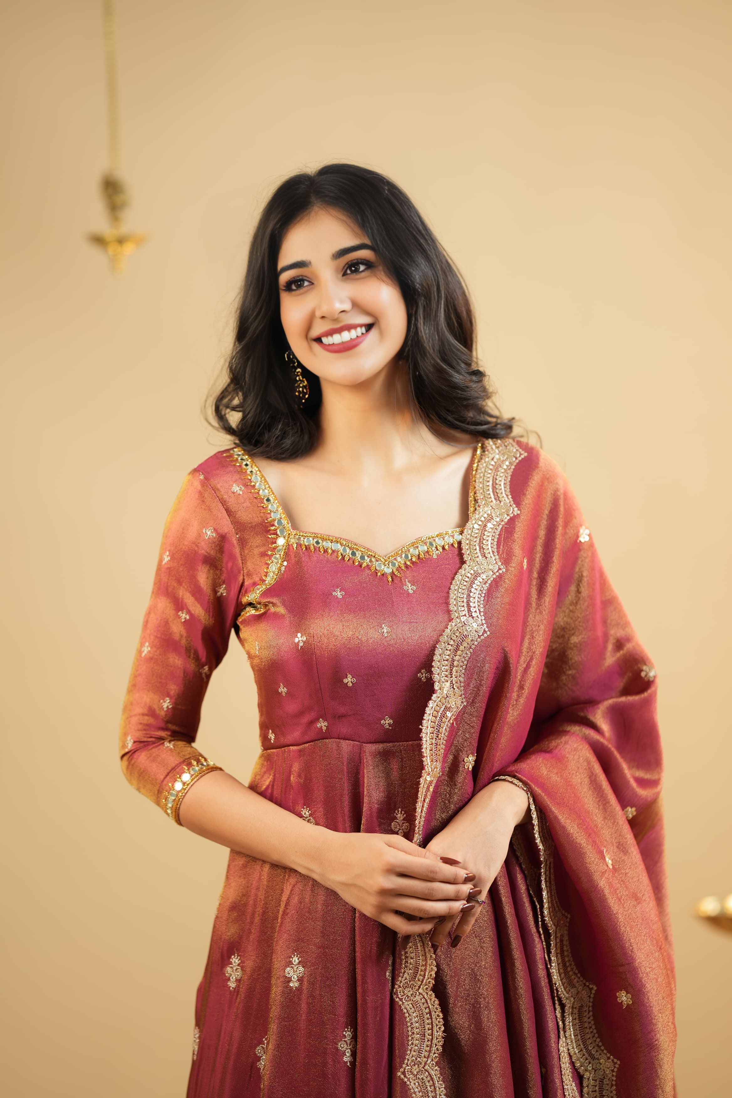 Eloriya Saakshi`S Cosmo Slit Anarkali Premium Suit Set - L [40] | Eloriya India