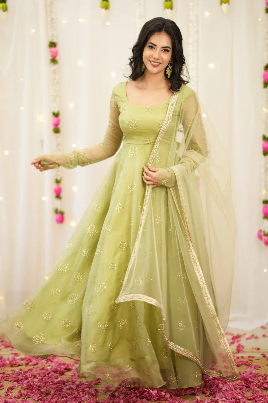 Eloriya Charini Premium Designer Anarkali - XS [34] | Eloriya India