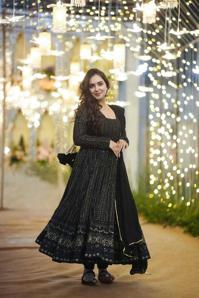 Eloriya Night Star Black Suit Set -120 - XS [34] | Eloriya India