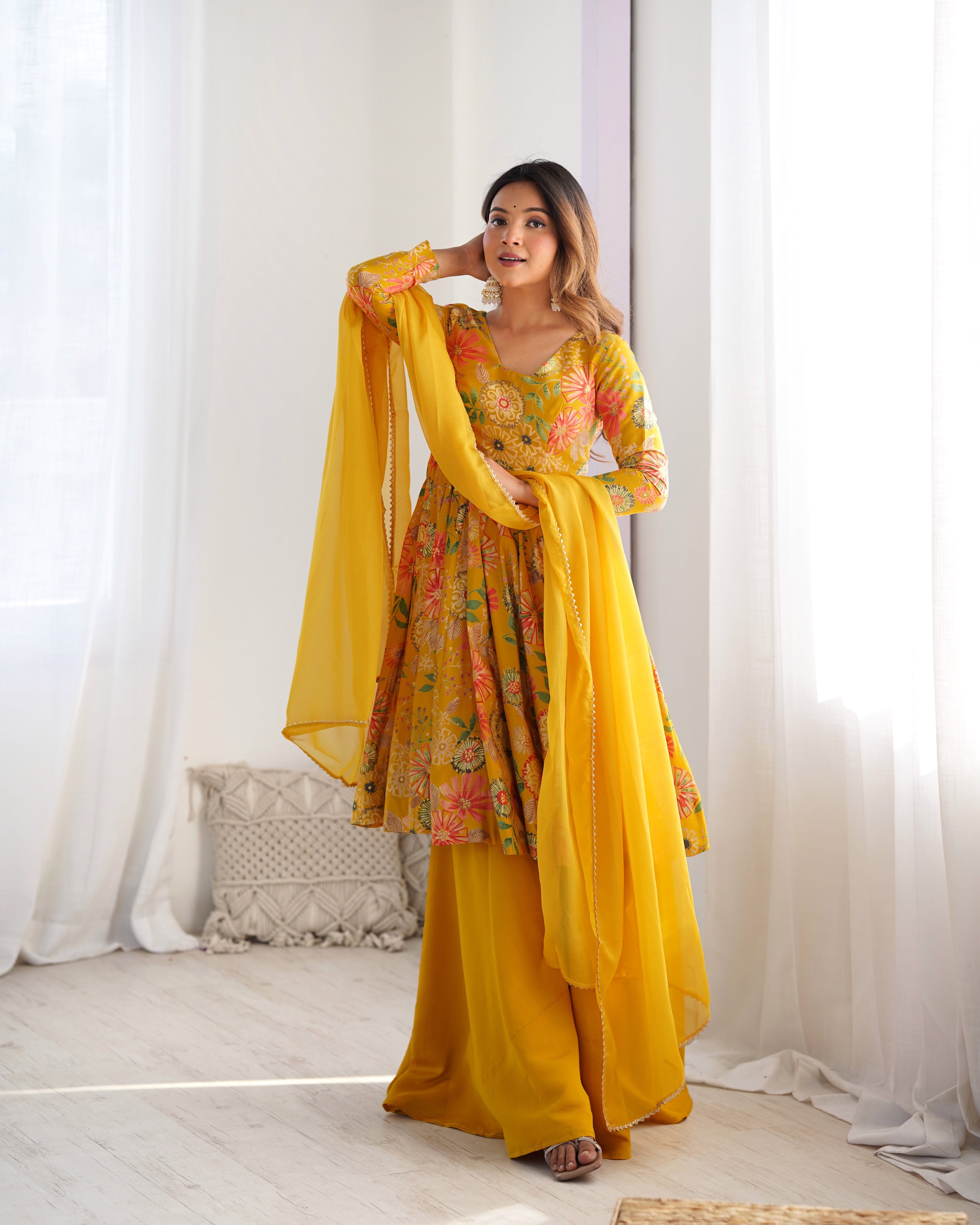 Eloriya Premium Quality Kediya Suit Set - L [40] | Eloriya India