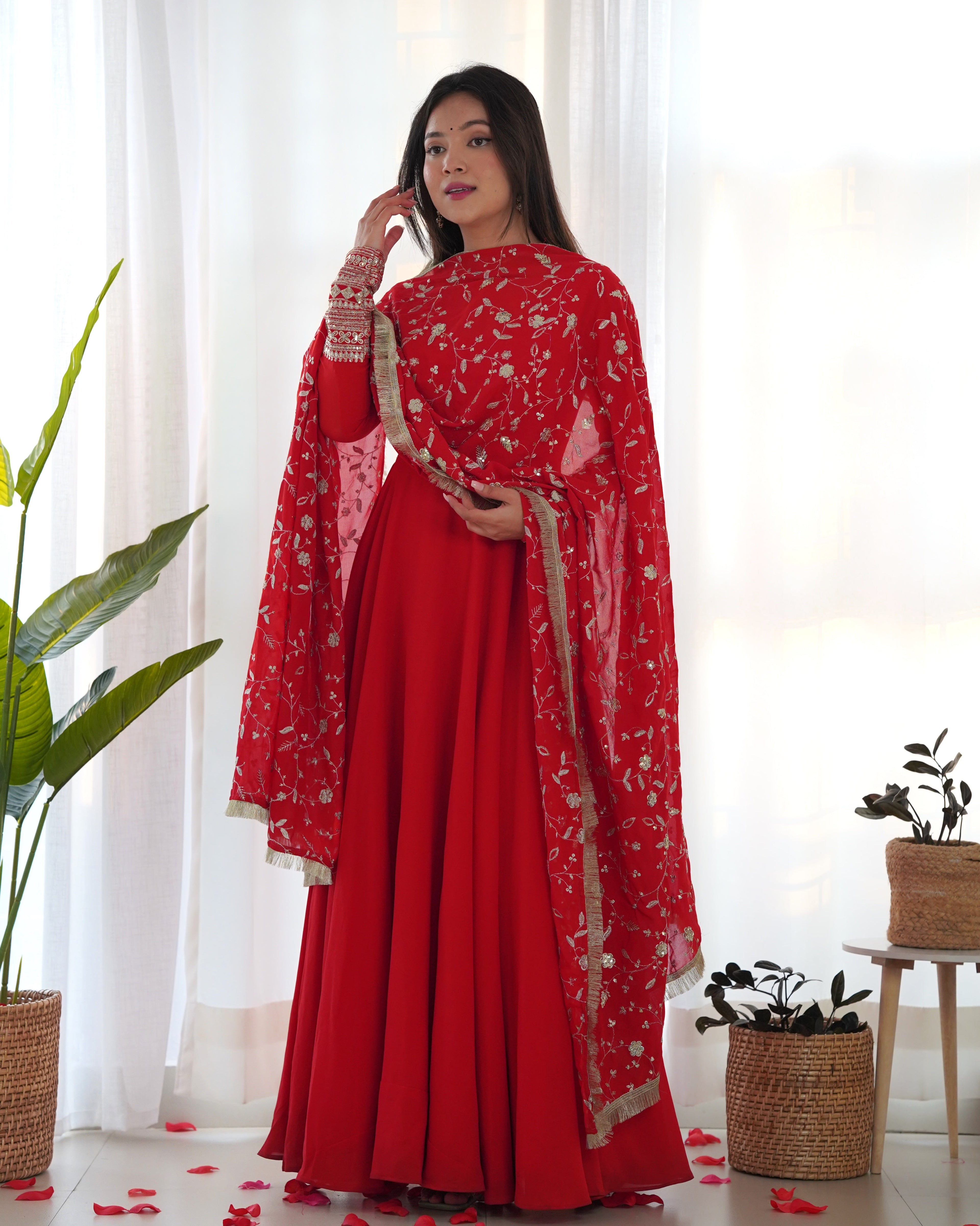 Eloriya Sharon Anarkali Dupatta Set - L | Eloriya India