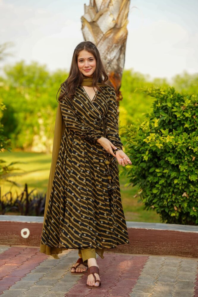 Eloriya Danica Masterd Green Coloured Suit - S | Eloriya India