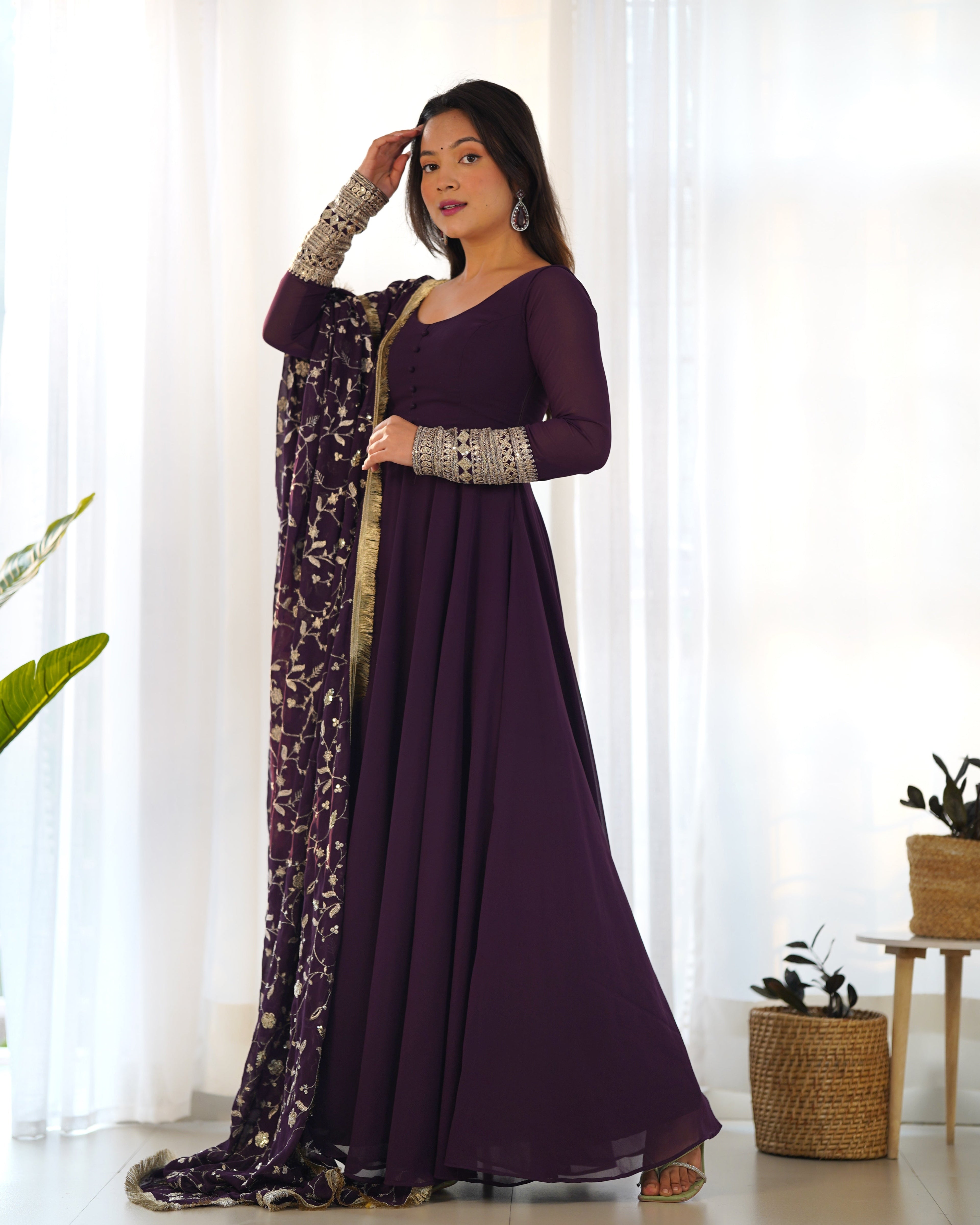 Eloriya Malini's Beutifull Fancy Anarkali Suit Set - XL | Eloriya India