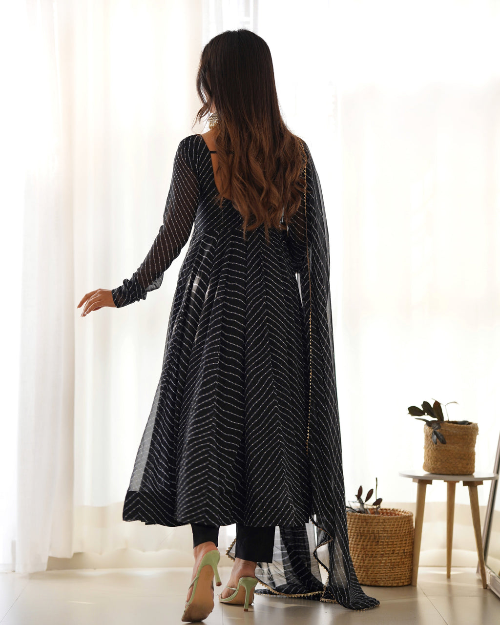 Eloriya Premium Quality Silk Gown Anarkali Suit Set - XXL(44) | Eloriya India