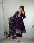 Eloriya Premium Quality Suit Set - Royal Purple | Eloriya India