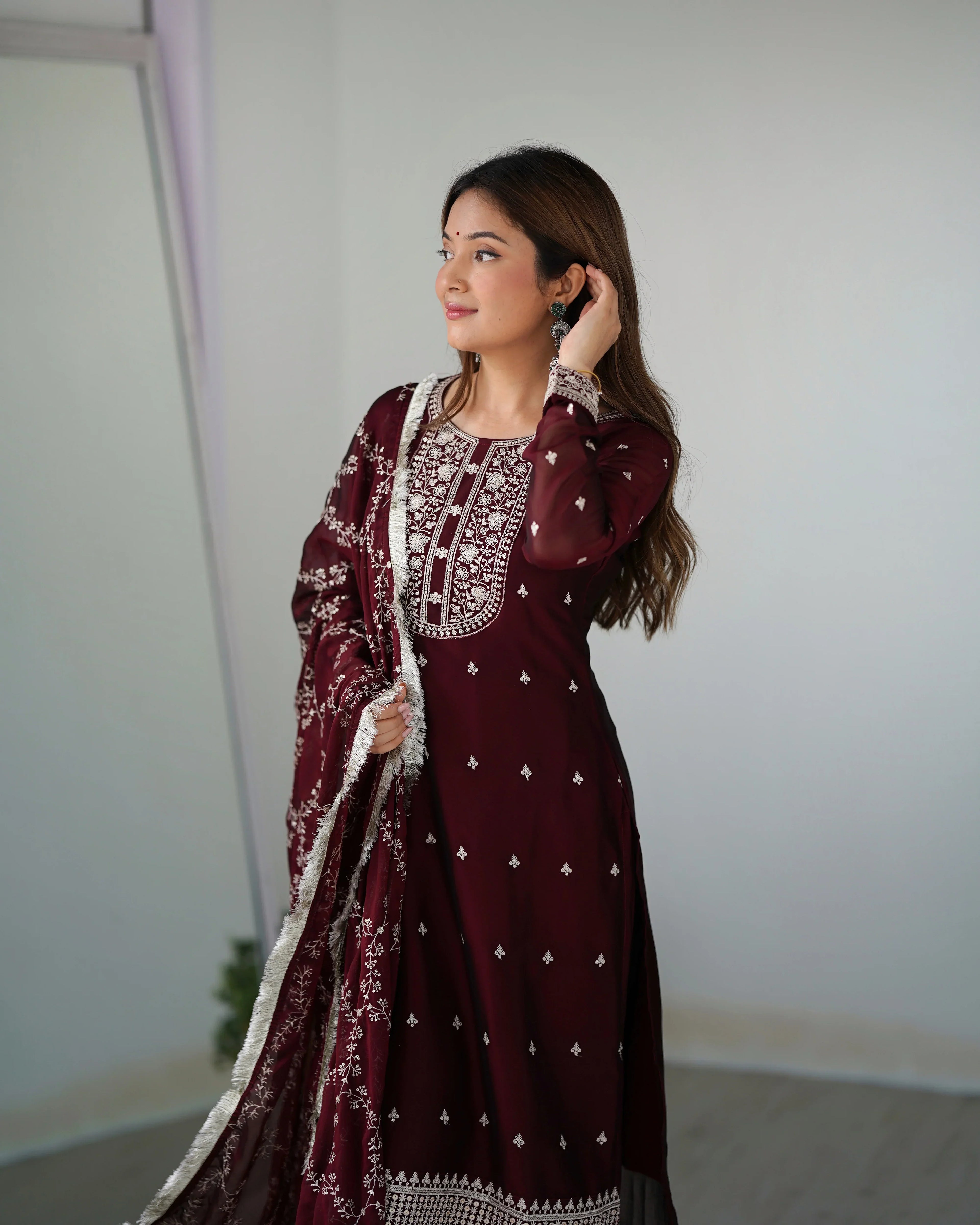 Eloriya Maroon Color Premium Quality Suit Set Dt -273 - MEHROON | Eloriya India