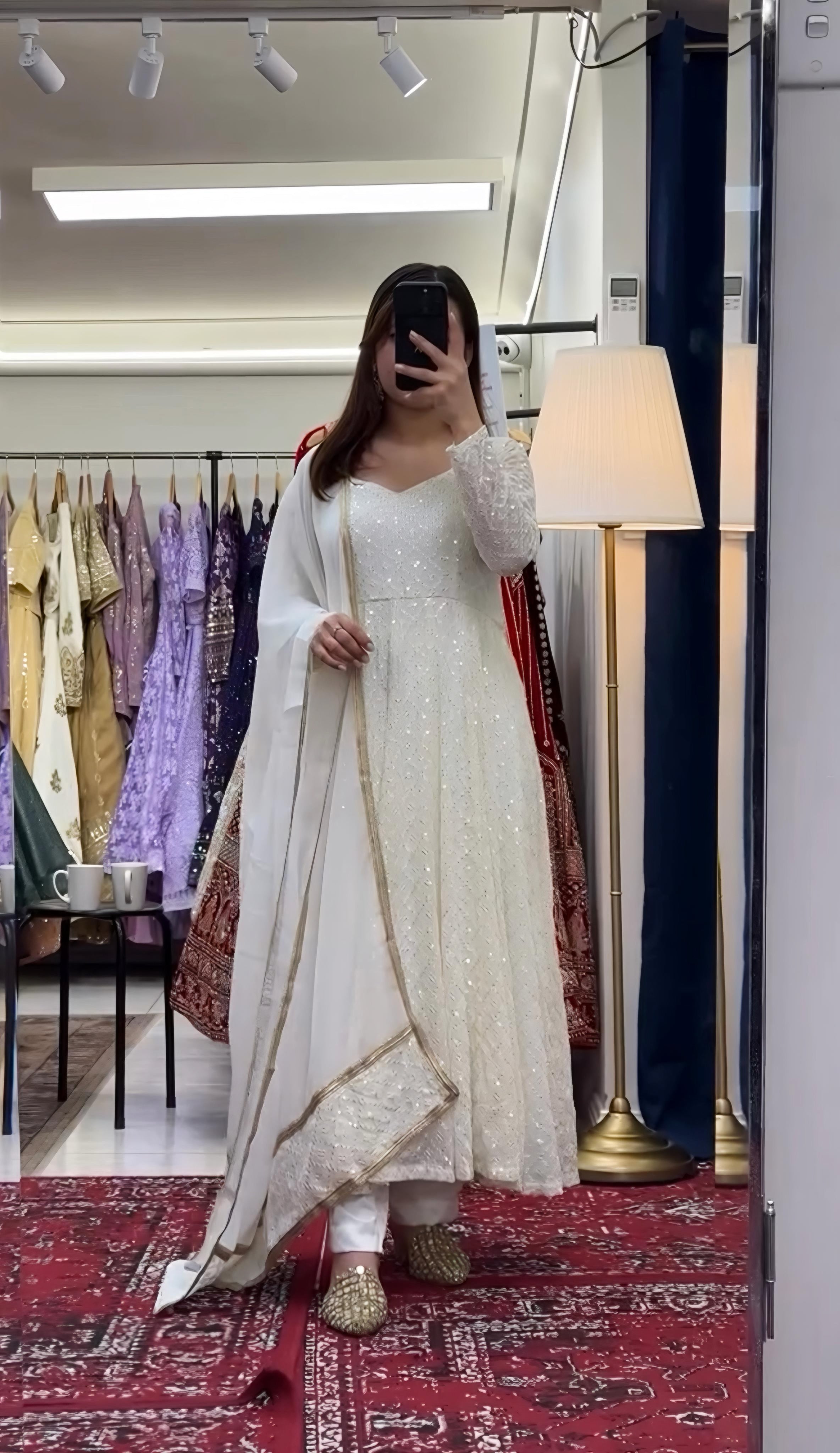 Eloriya Myra's Lakhnawi Premium Anarkali Suit Set - XS [34] | Eloriya India