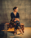 Eloriya Sonakshi's Velvet Royal Elegant Suit Set - L [40] | Eloriya India