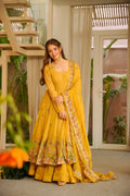 Eloriya Minaxi's Festive Special Yellow Flared Anarkali Suit Set - 2XL [44] | Eloriya India