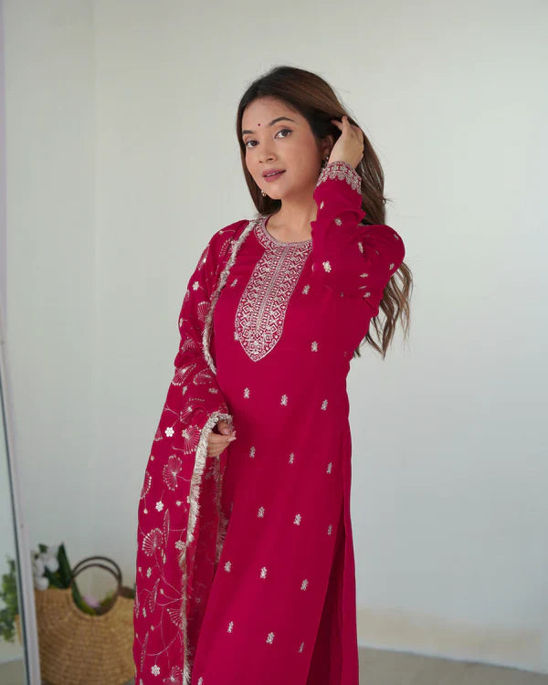 Eloriya Premium Quality Suit Set - Purple | Eloriya India
