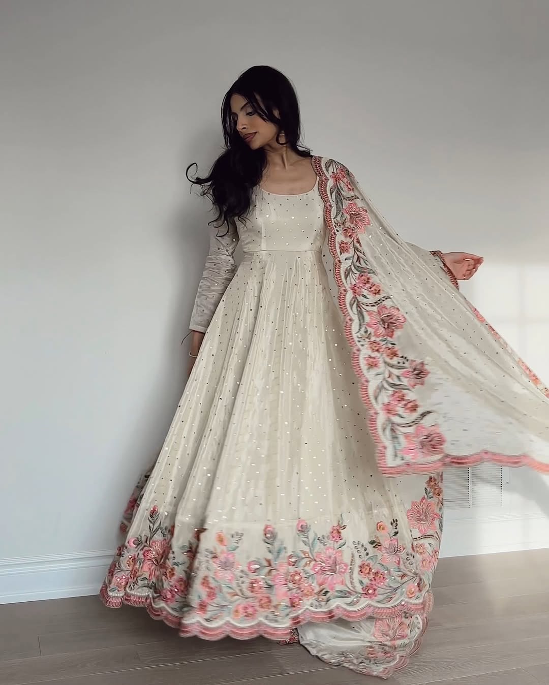Eloriya Aarushi Heavy Pure Vichitra Silk Gown - XS [34] | Eloriya India