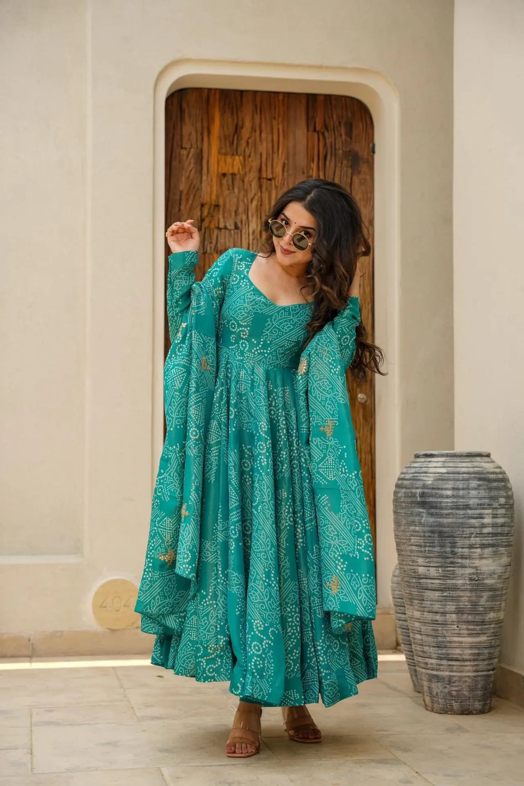 Eloriya Magic Green Coloured Anarkali Suit - XS [34] | Eloriya India