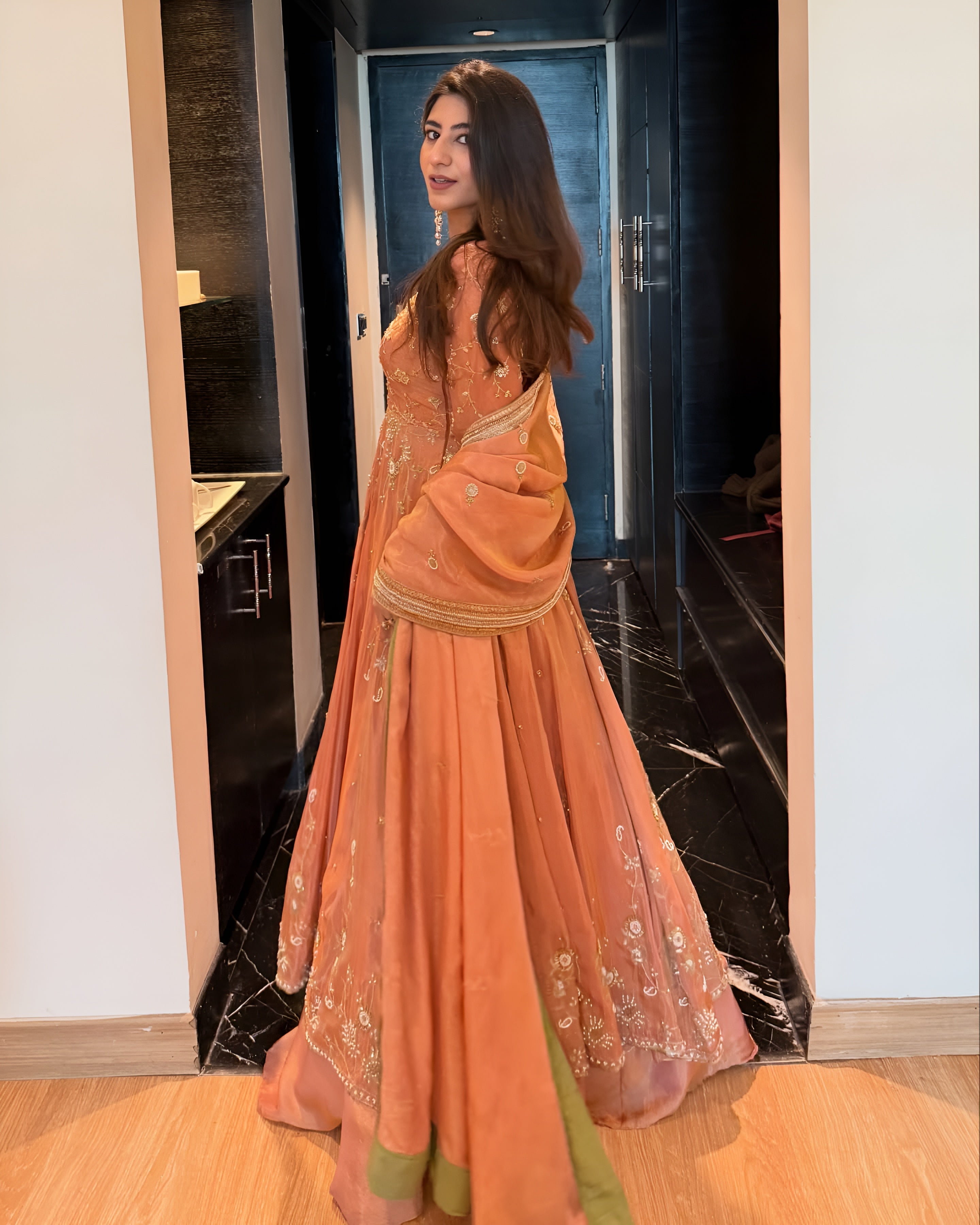 Eloriya Star Georgette Slik Anarkali Suit With Skirt - S [36] | Eloriya India
