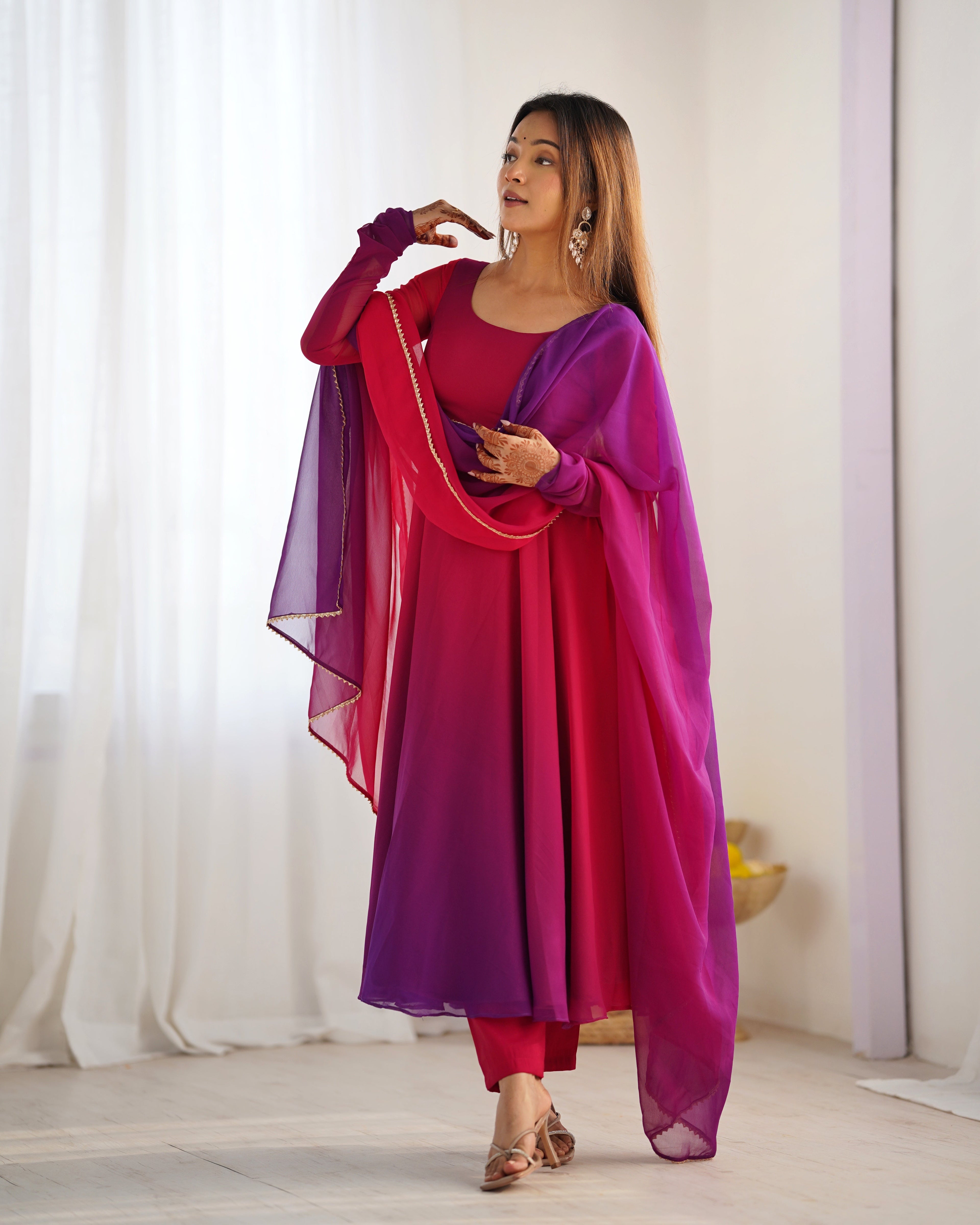 Eloriya Premium And Lightweight Anarkali Suit Set - XS [34] | Eloriya India