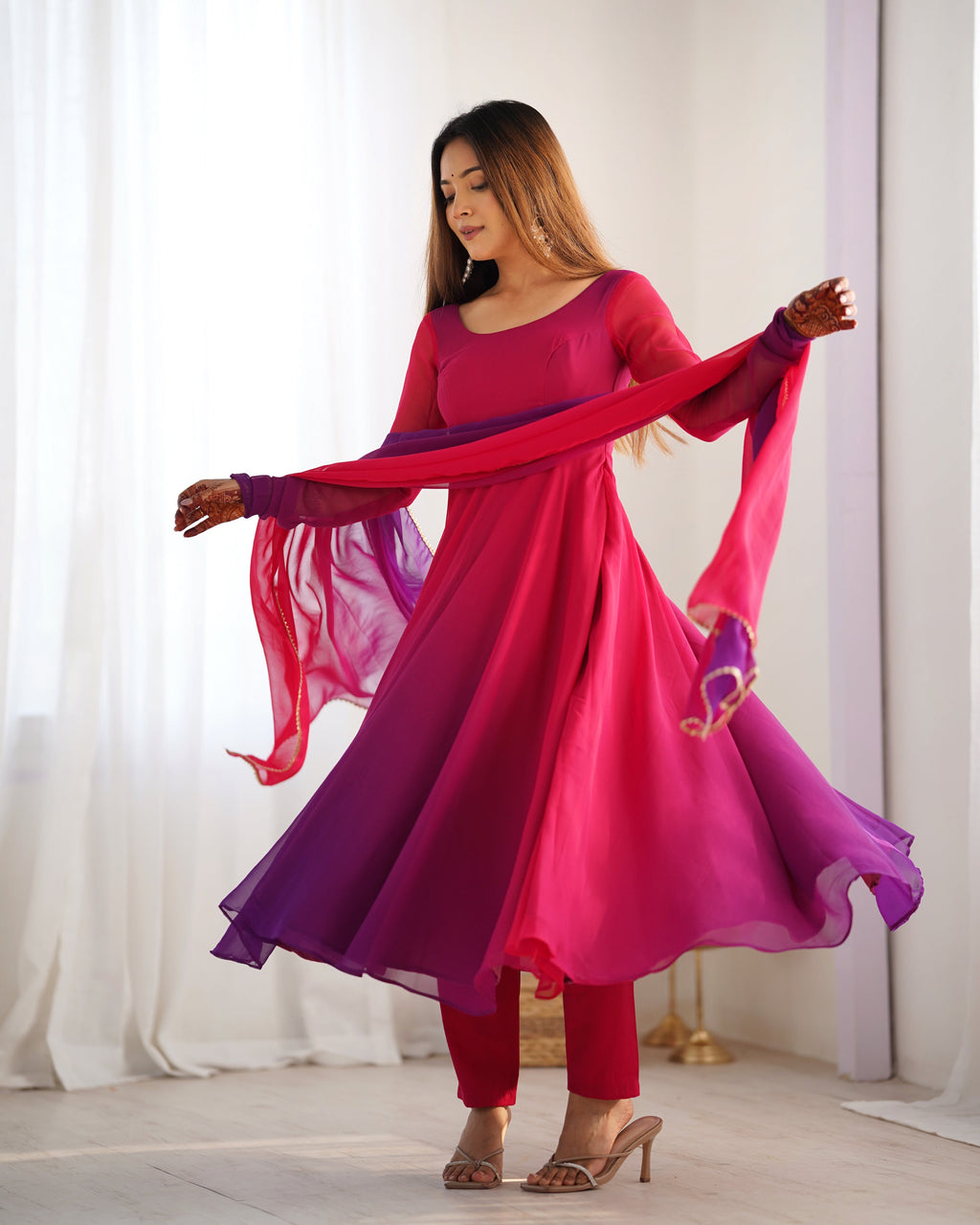 Eloriya Premium And Lightweight Anarkali Suit Set - XL [42] | Eloriya India