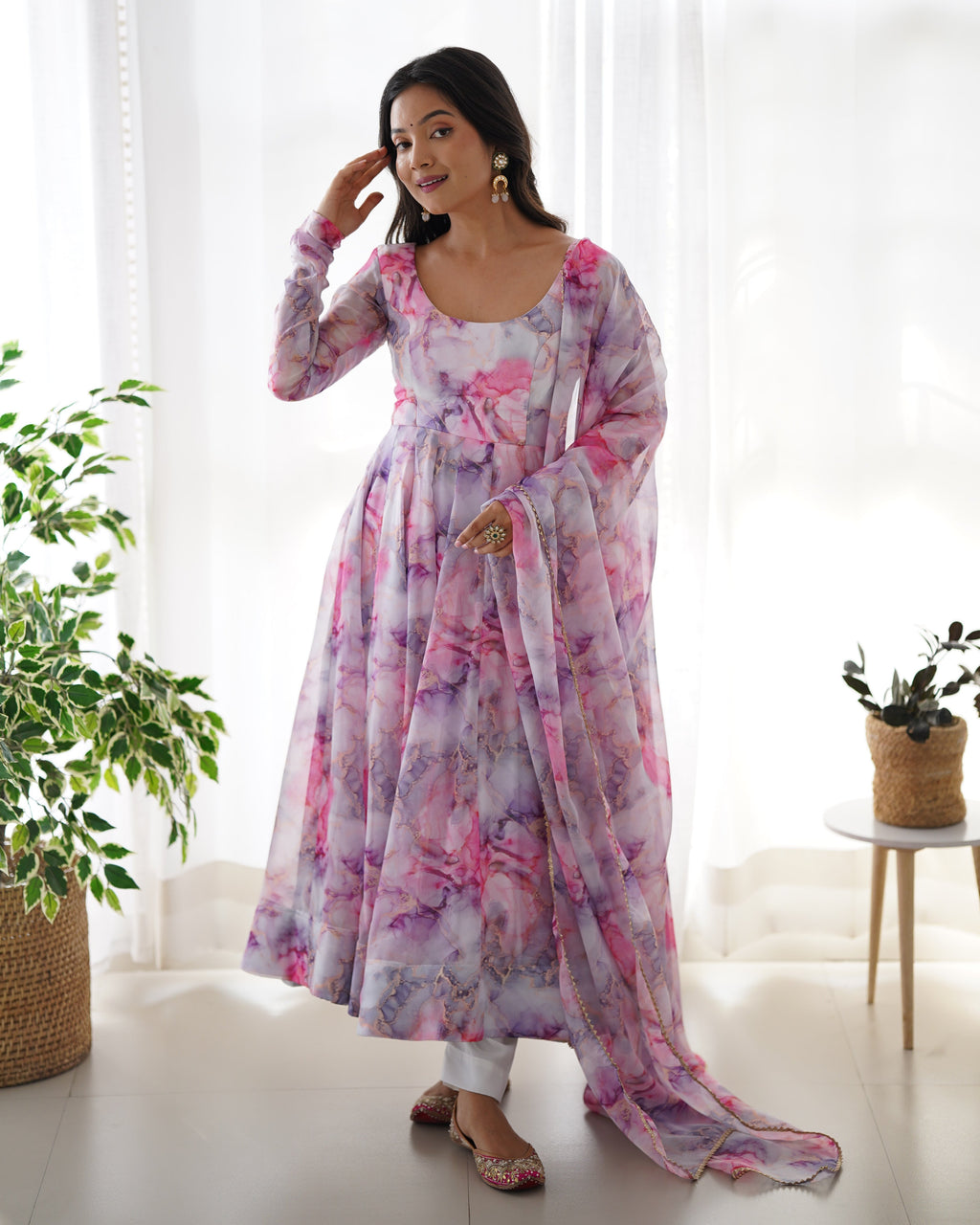 Eloriya Marble Multi Coloured Suit | Eloriya India
