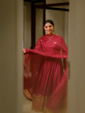 Eloriya Noor Pink Color Embroidered Work Anarkali Suit Set - S [36] | Eloriya India