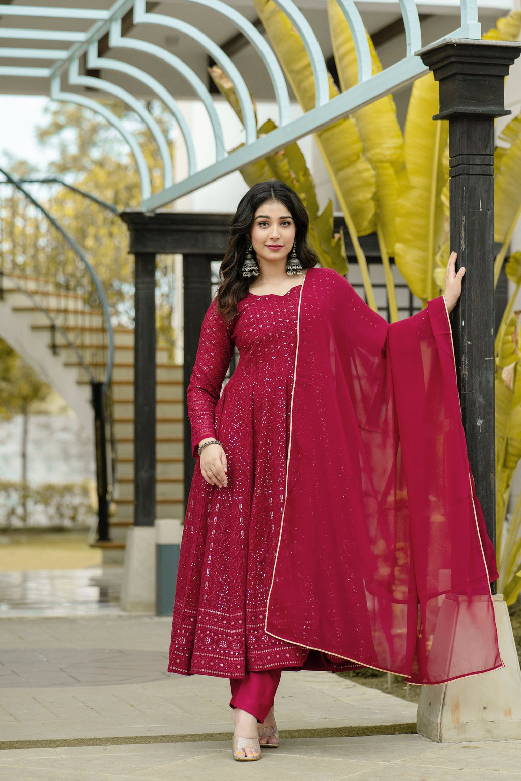 Eloriya Sunheri Fux Georgette Suit Set - 6013 | Eloriya India