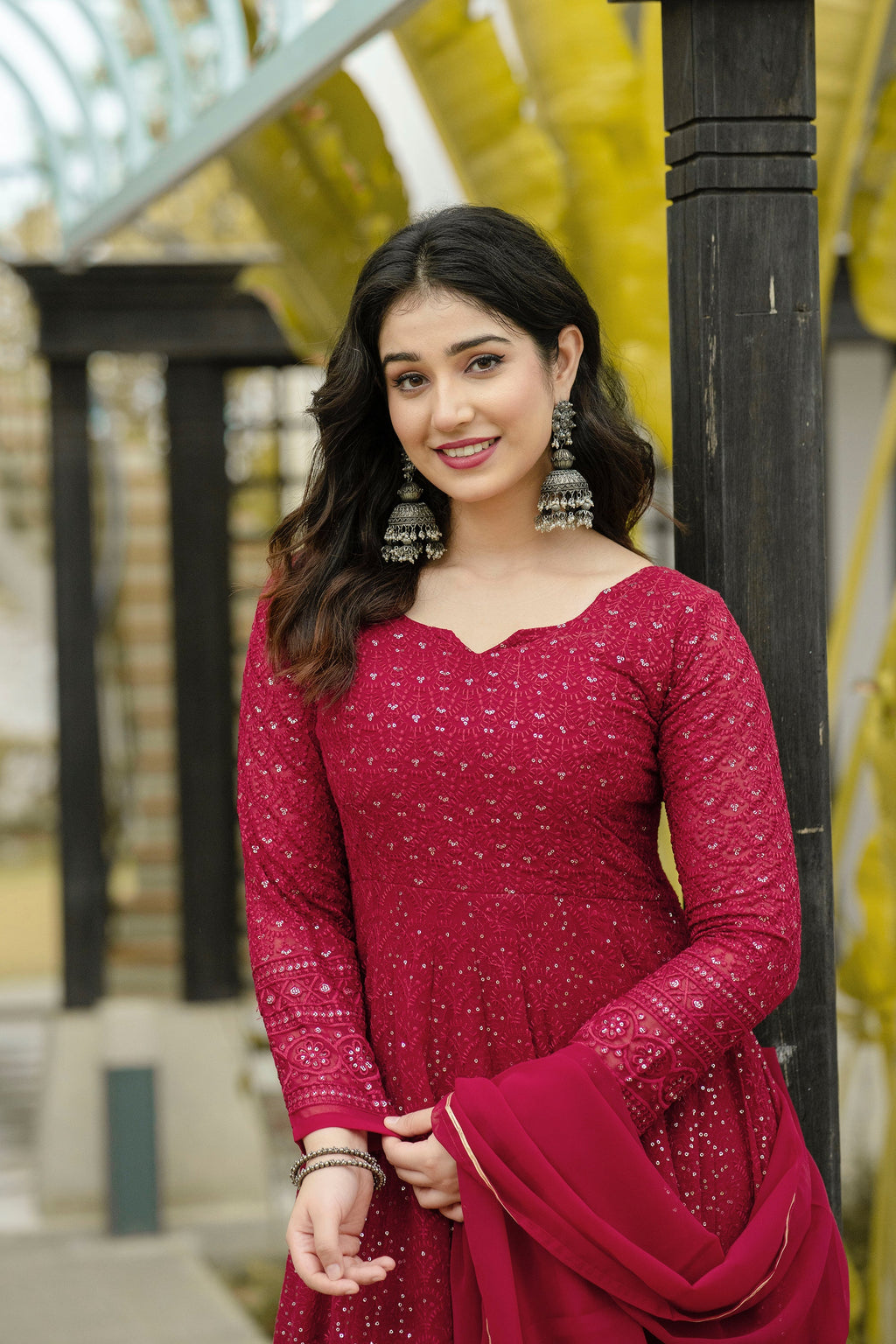 Eloriya Sunheri Fux Georgette Suit Set - 6013 - 3XL [46] | Eloriya India