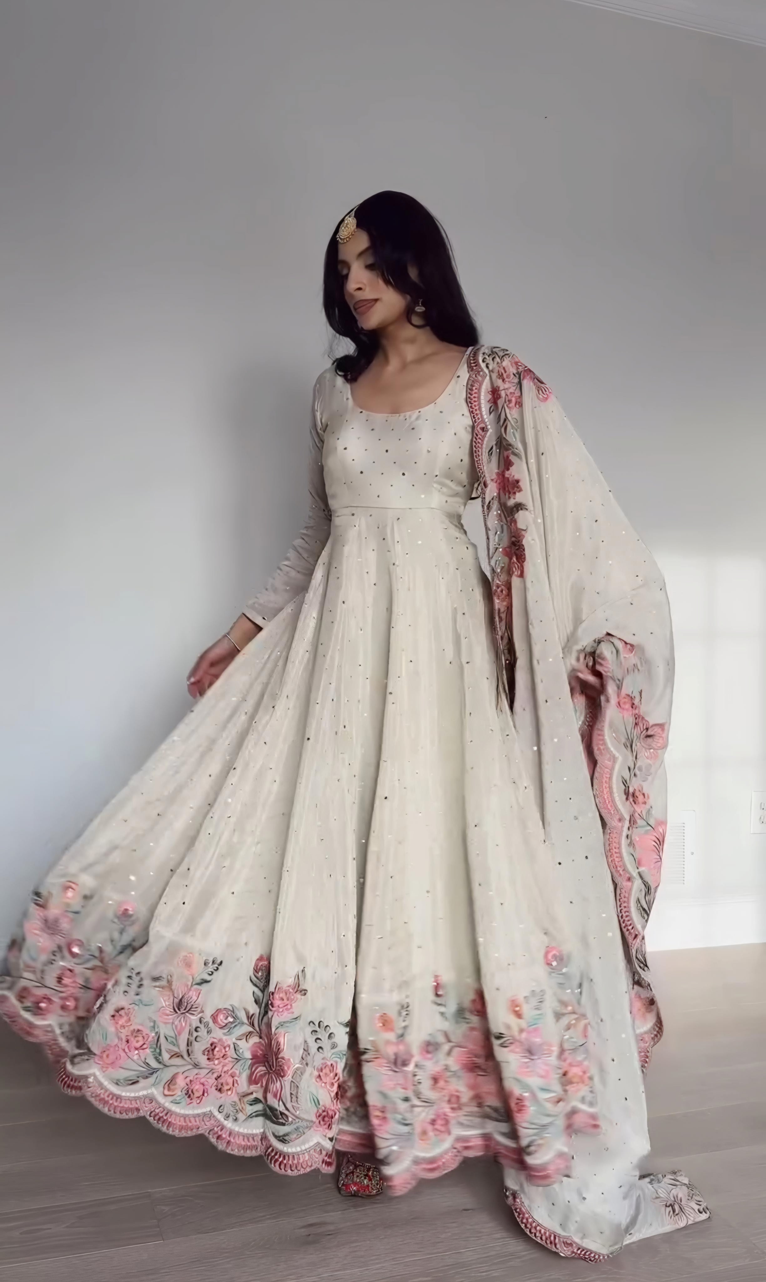 Eloriya Aarushi Heavy Pure Vichitra Silk Gown | Eloriya India