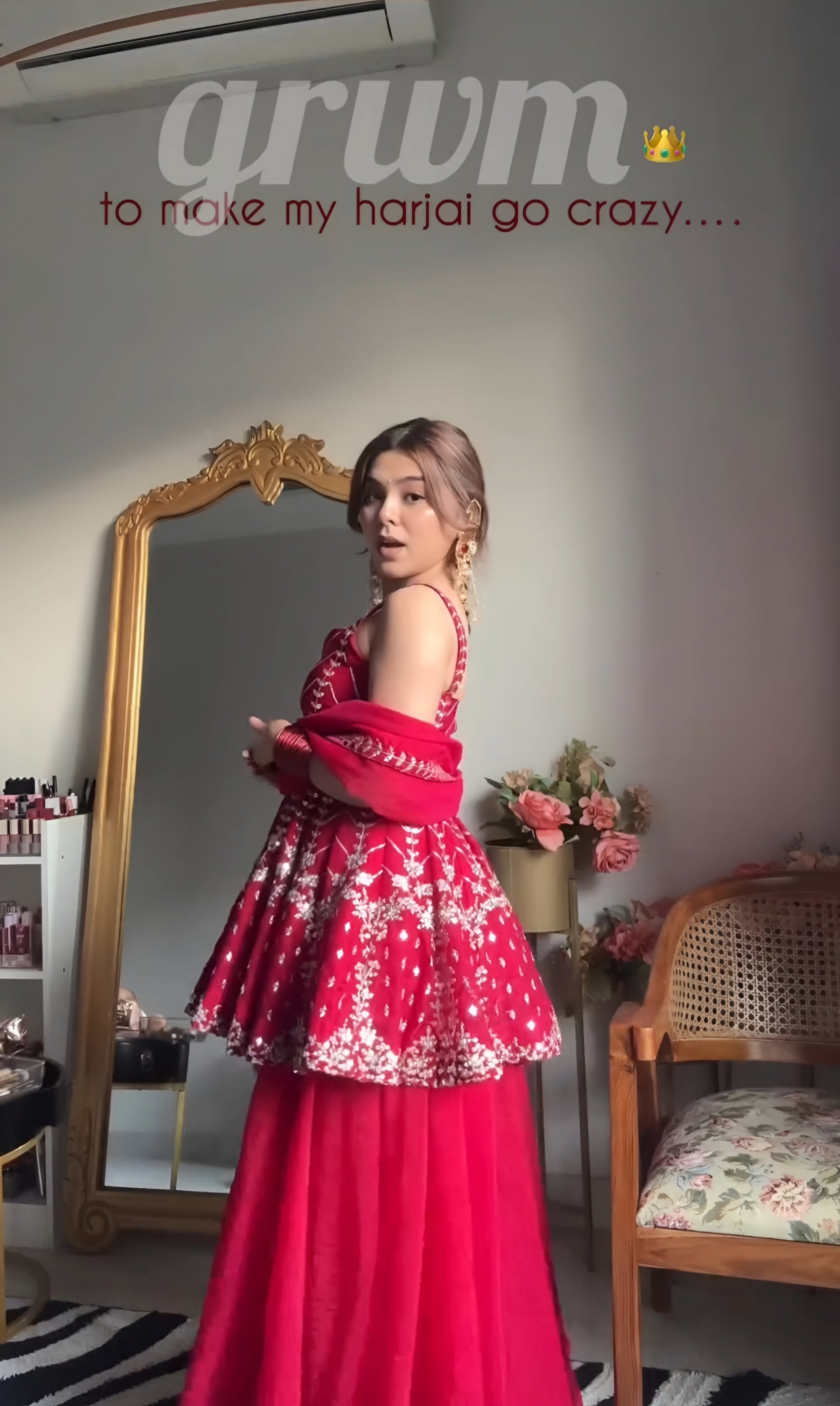 Eloriya Neha S Pink Slit Sharara Suit Set - M [38] | Eloriya India