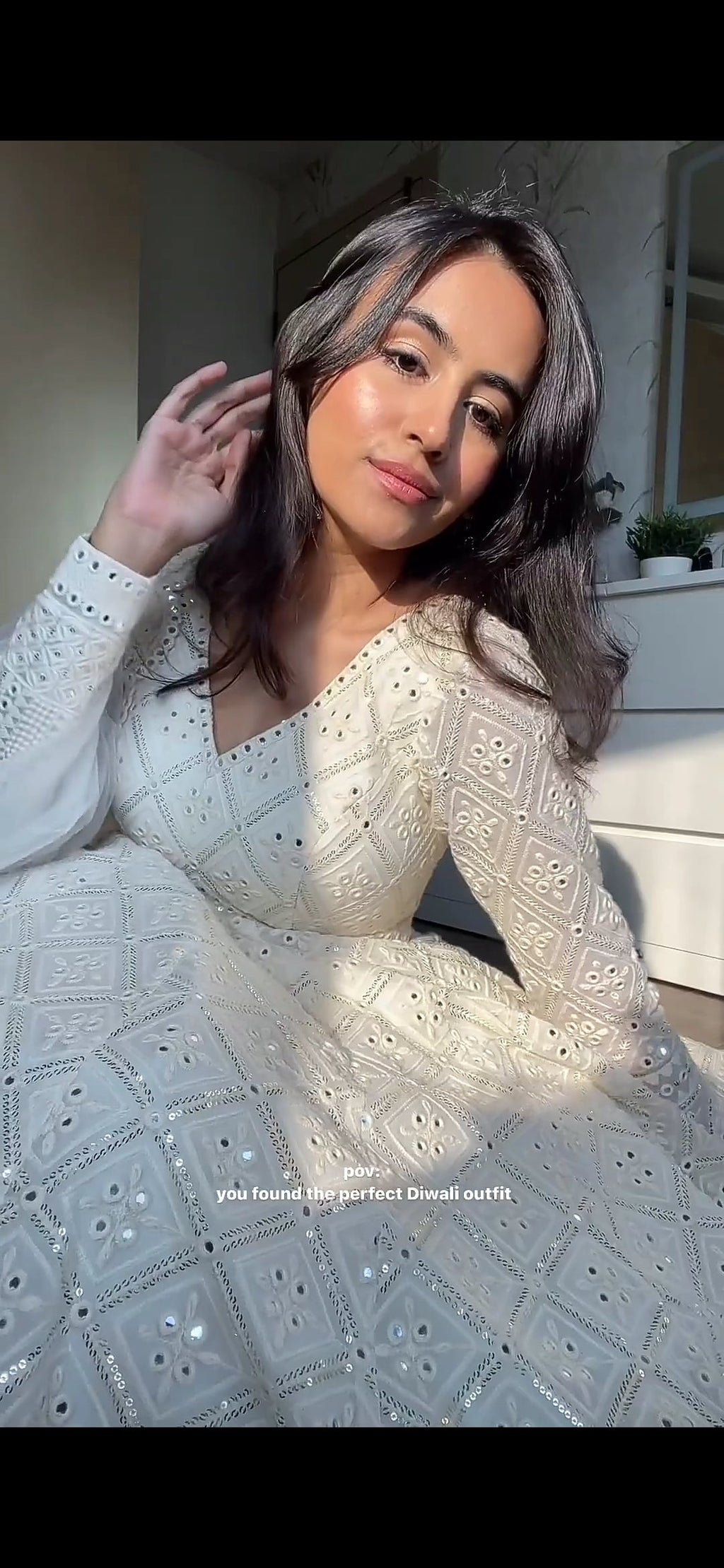 Eloriya Aniska's Lakhnawi Premium Anarkali Suit Set - M [38] | Eloriya India