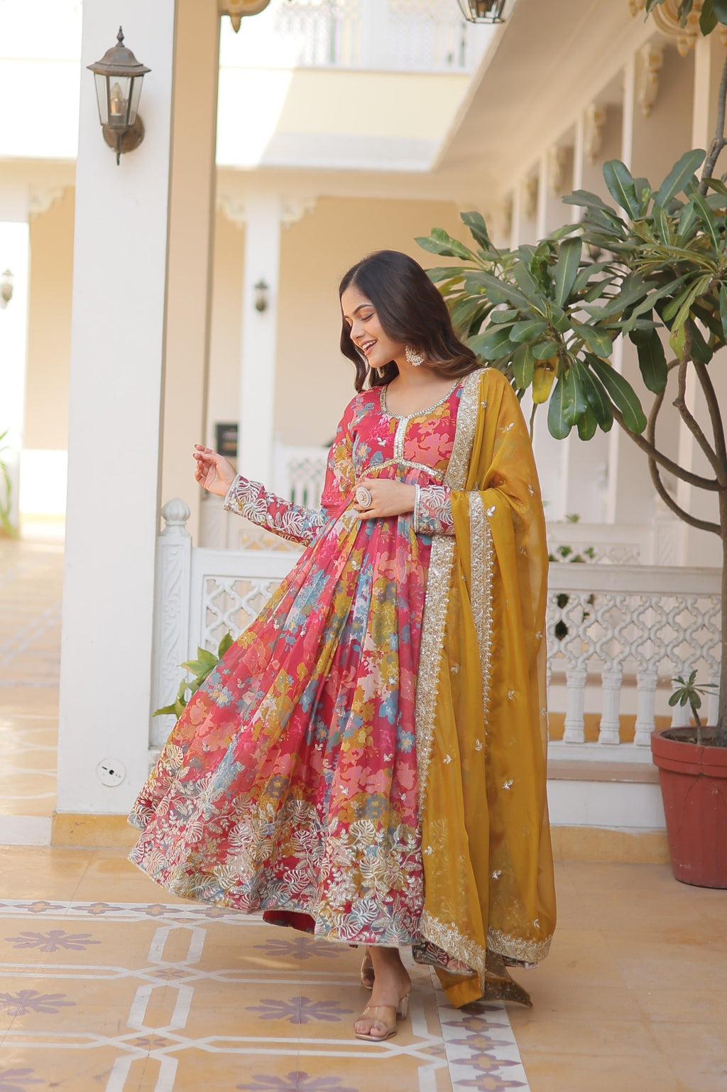 Eloriya Premium Quality Anarkali Suit Set - XL(42'') | Eloriya India