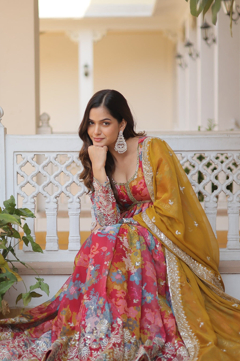 Eloriya Premium Quality Anarkali Suit Set - L(40'') | Eloriya India