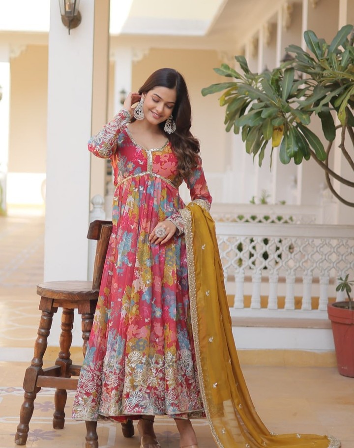 Eloriya Premium Quality Anarkali Suit Set - S [36] | Eloriya India
