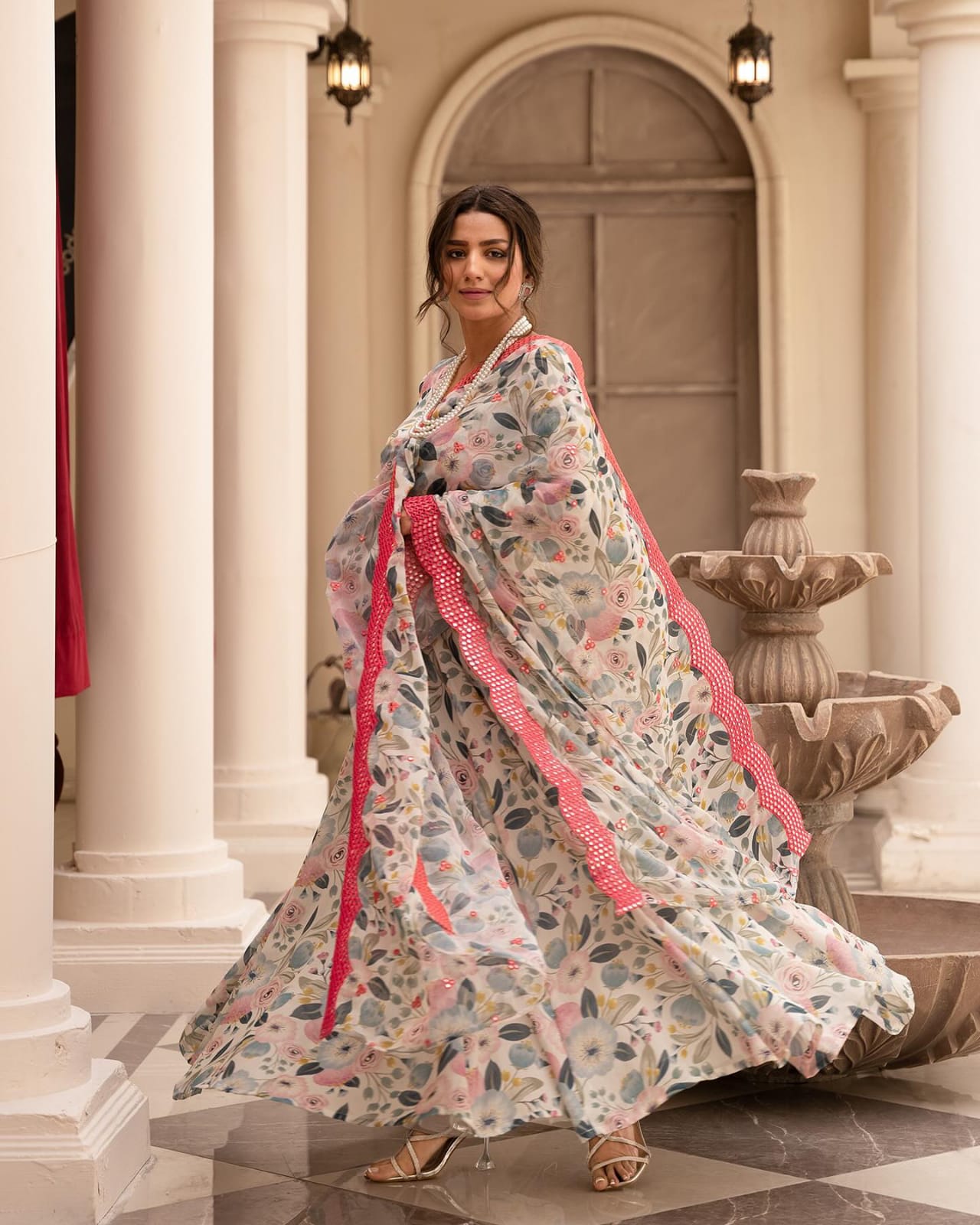 Eloriya Heena's Printed Desiner Suit Set - S [36] | Eloriya India
