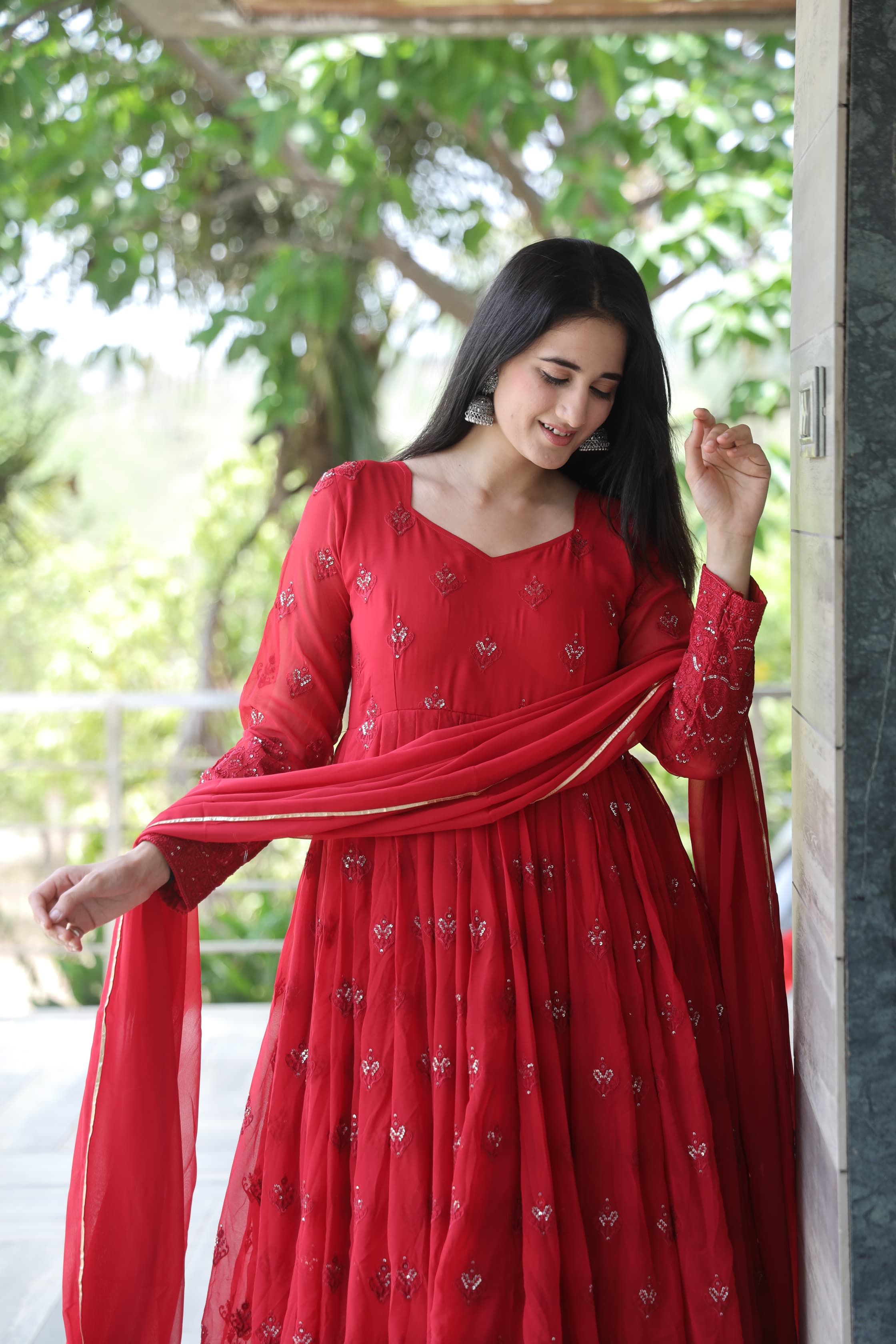 Eloriya Maroon Premium Quality Anarkali Suit Set | Eloriya India
