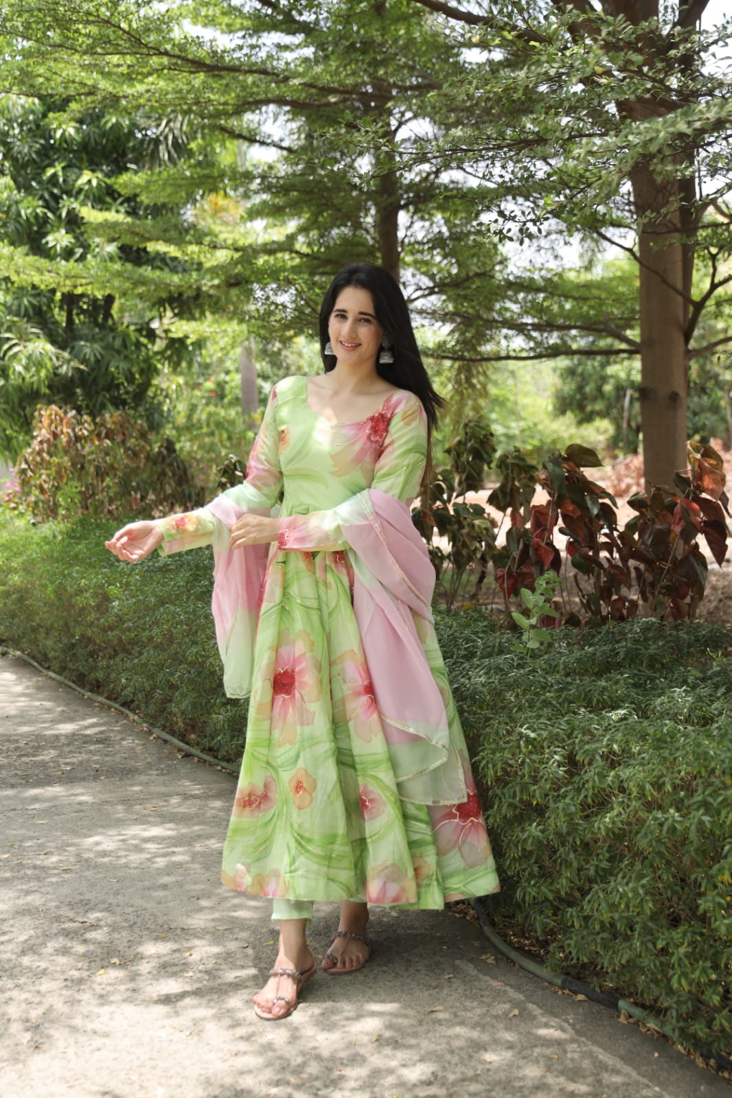 Eloriya Nidhi's Multi Pista Coloured Anarkali Suit Set - 07 | Eloriya India