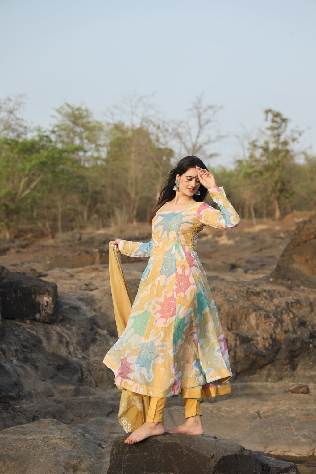 Eloriya Kajal's Multi Coloured Suit - XL [42] | Eloriya India