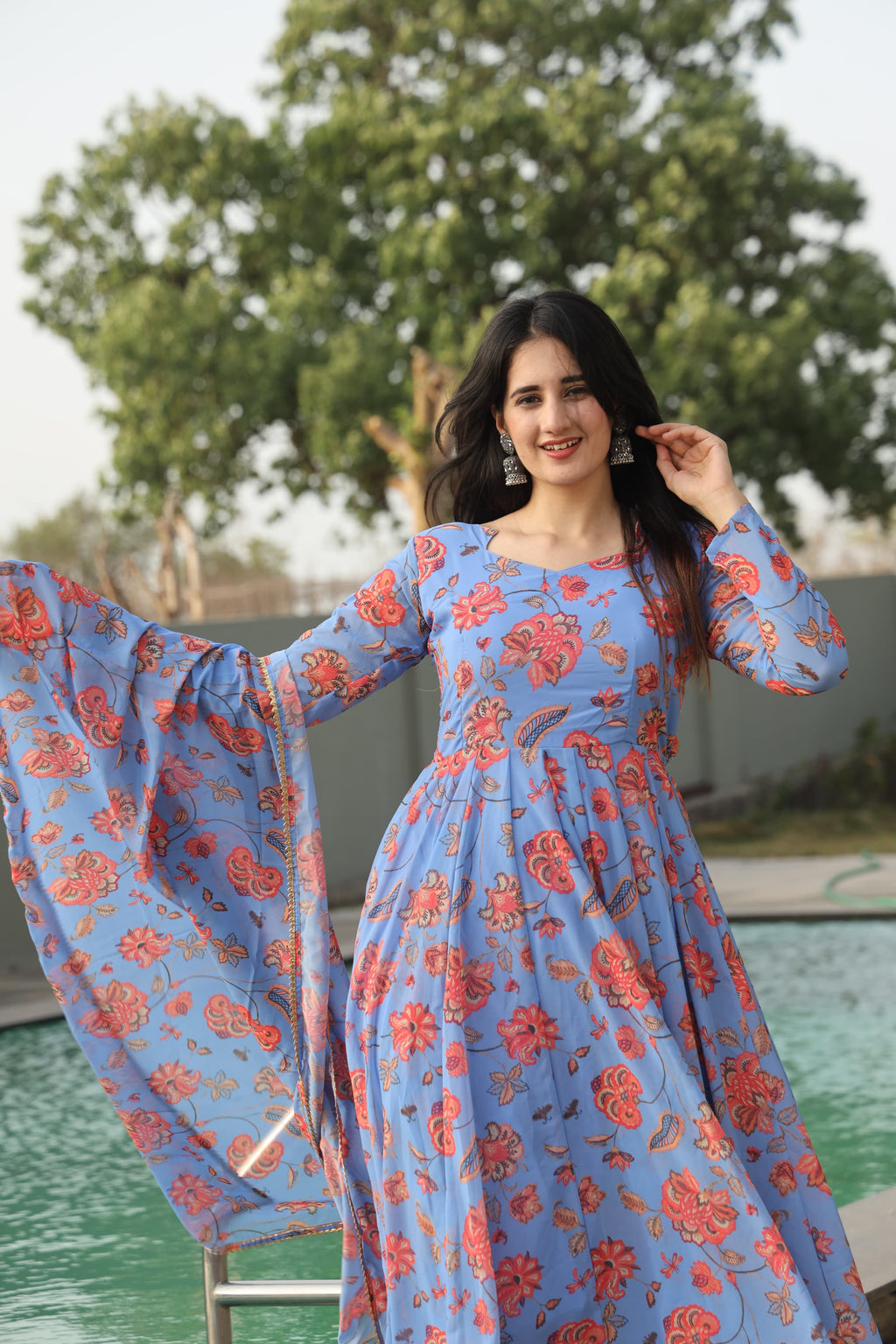 Eloriya Chandani's Sky Blue Suit - M [38] | Eloriya India