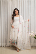 Eloriya Zesta Trendy White Anarkali Suit Set | Eloriya India