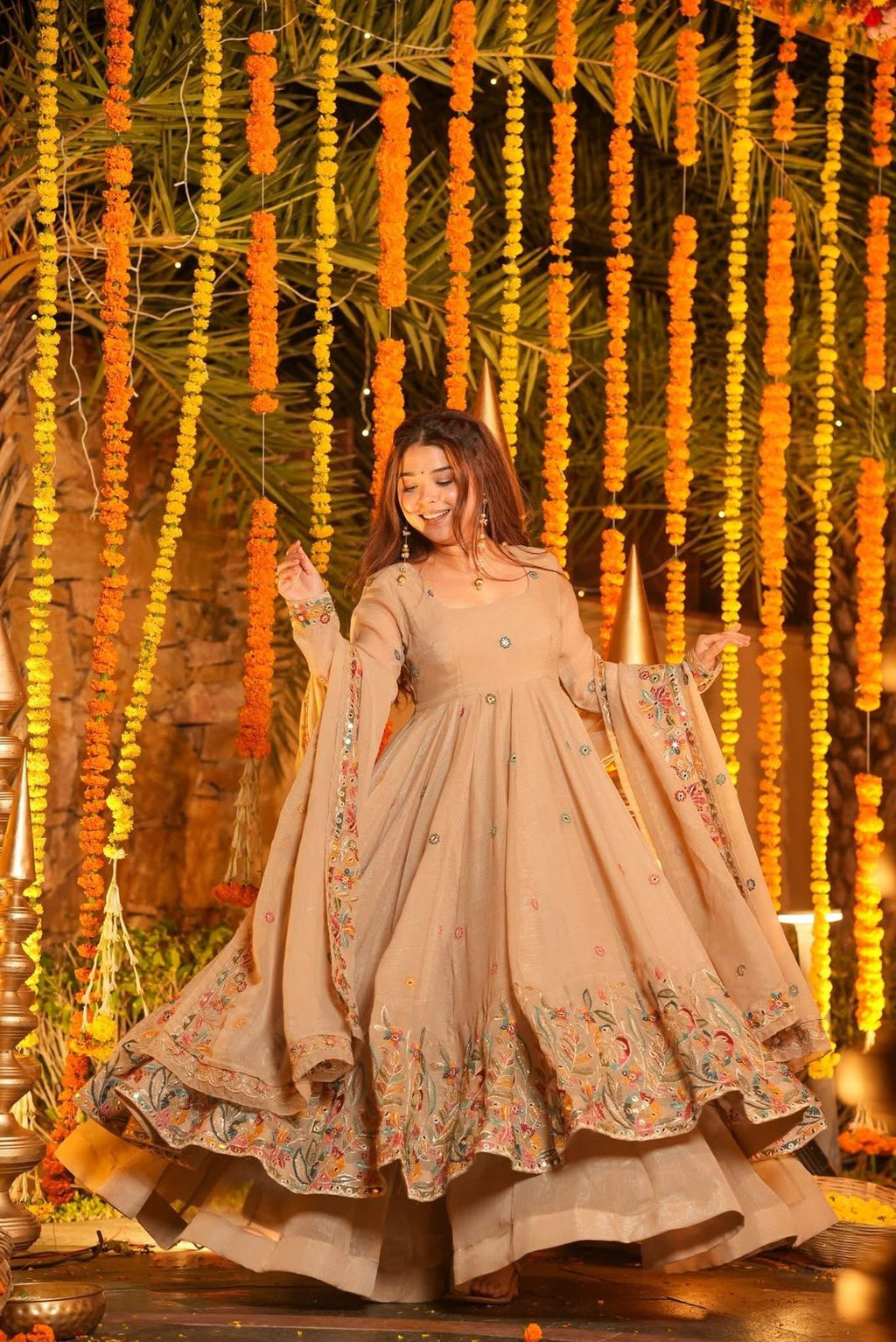 Eloriya Mastani Floral Anarkali Anarkali Suit Set - XS [34] | Eloriya India