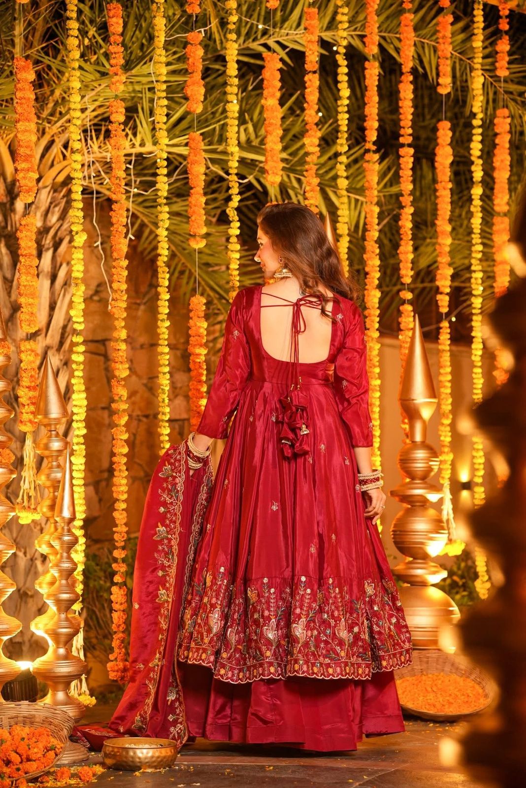 Eloriya Ravisha Floral Anarkali Anarkali Suit Set - 3XL [46] | Eloriya India