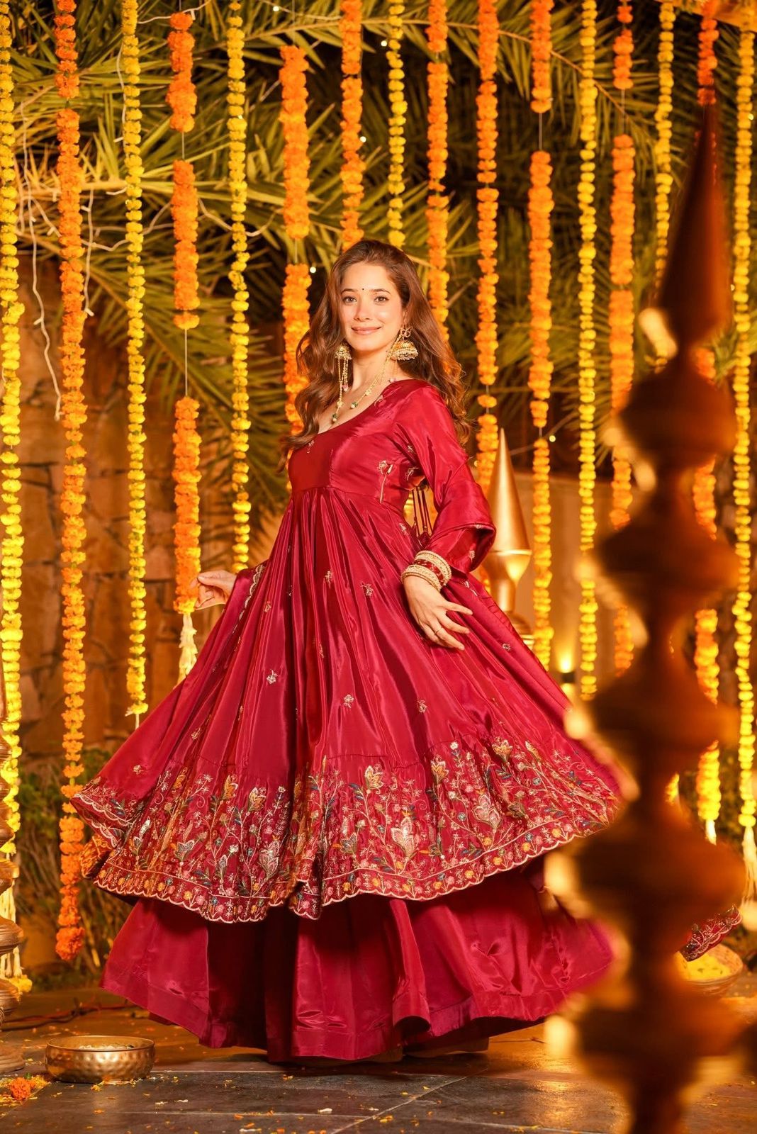 Eloriya Ravisha Floral Anarkali Anarkali Suit Set - S [36] | Eloriya India