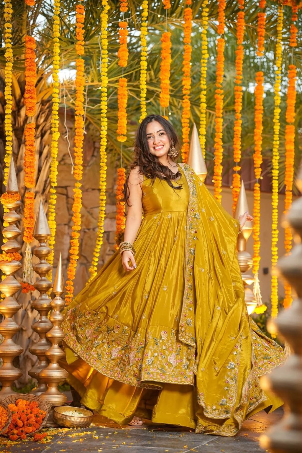 Eloriya Millow Floral Anarkali Anarkali Suit Set - XS [34] | Eloriya India