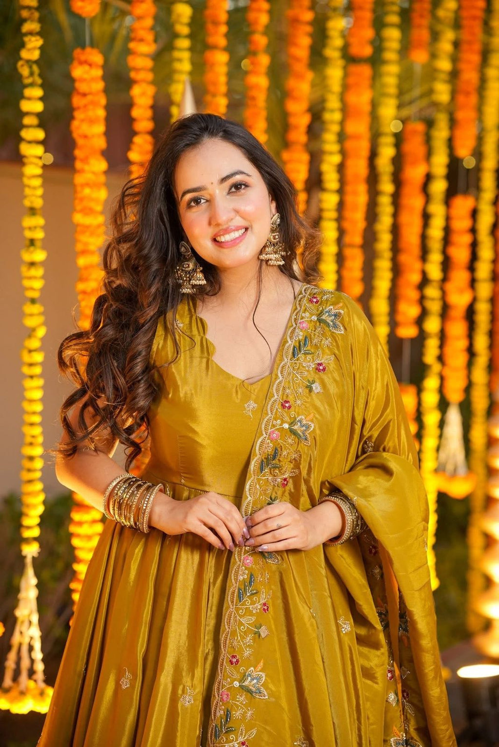 Eloriya Millow Floral Anarkali Anarkali Suit Set - XL [42] | Eloriya India